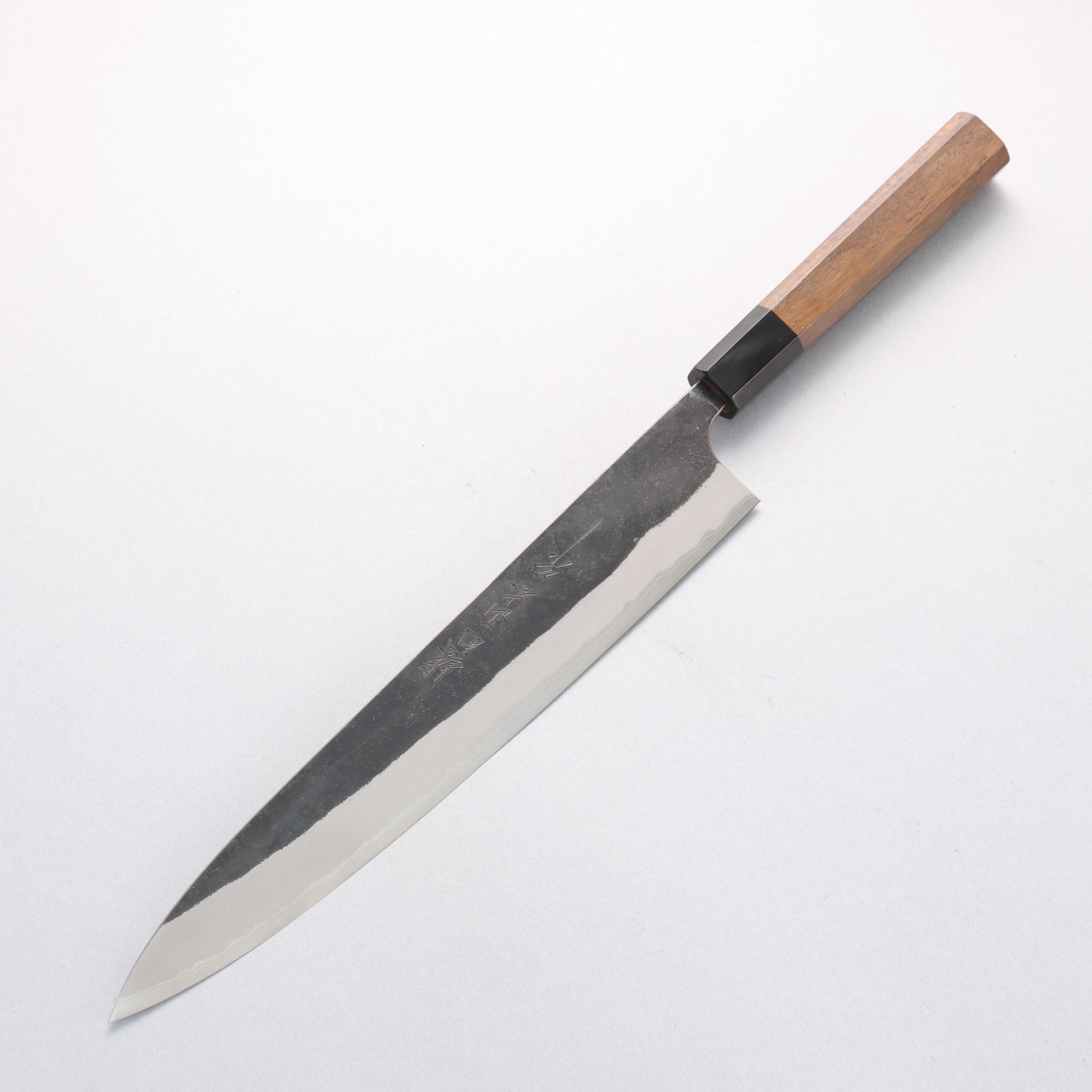 Nao Yamamoto Blue Super Kurouchi Sujihiki 270mm Walnut Handle - Japanny - Best Japanese Knife