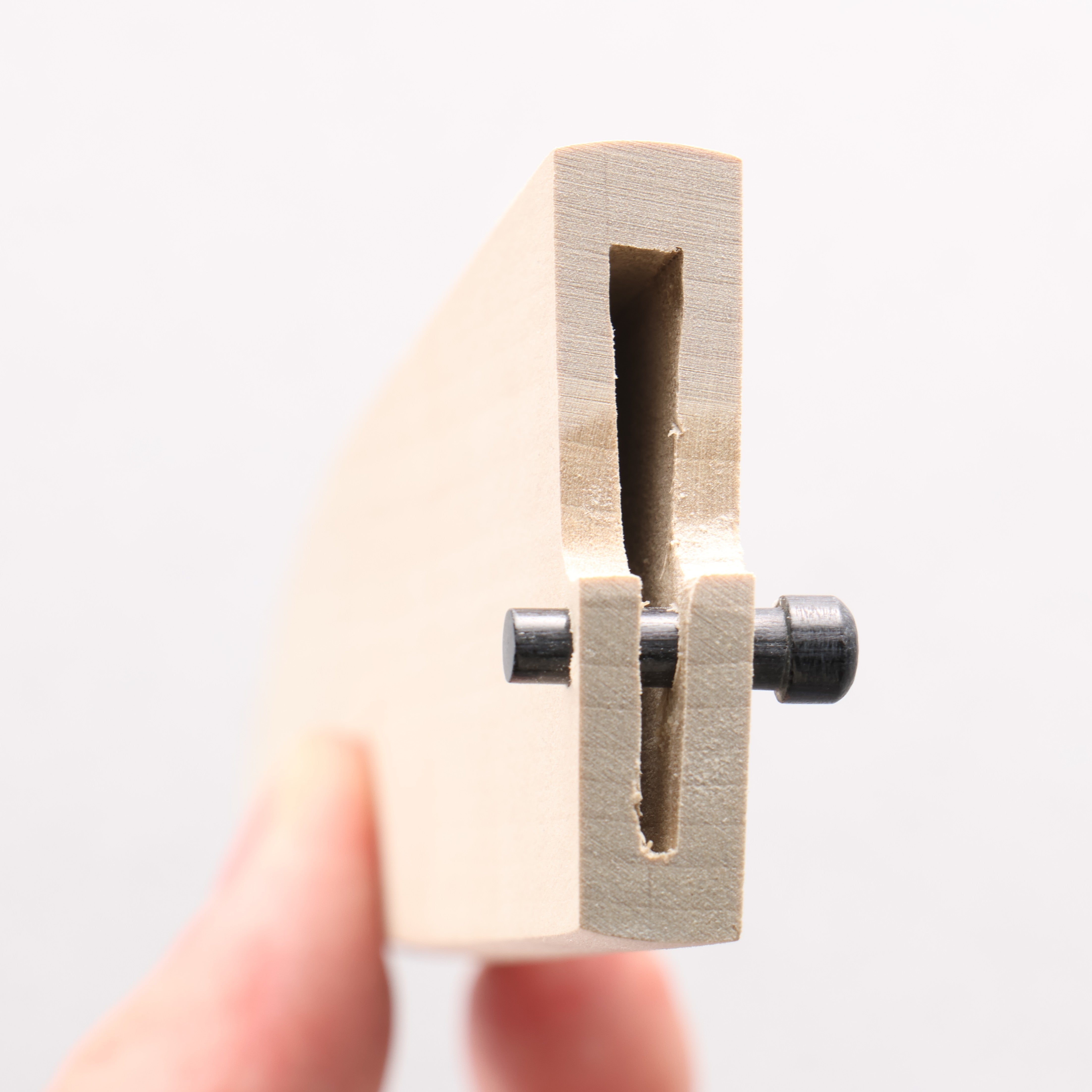 Funda Magnolia Saya para navaja Petty con pasador de madera contrachapada de 120 mm