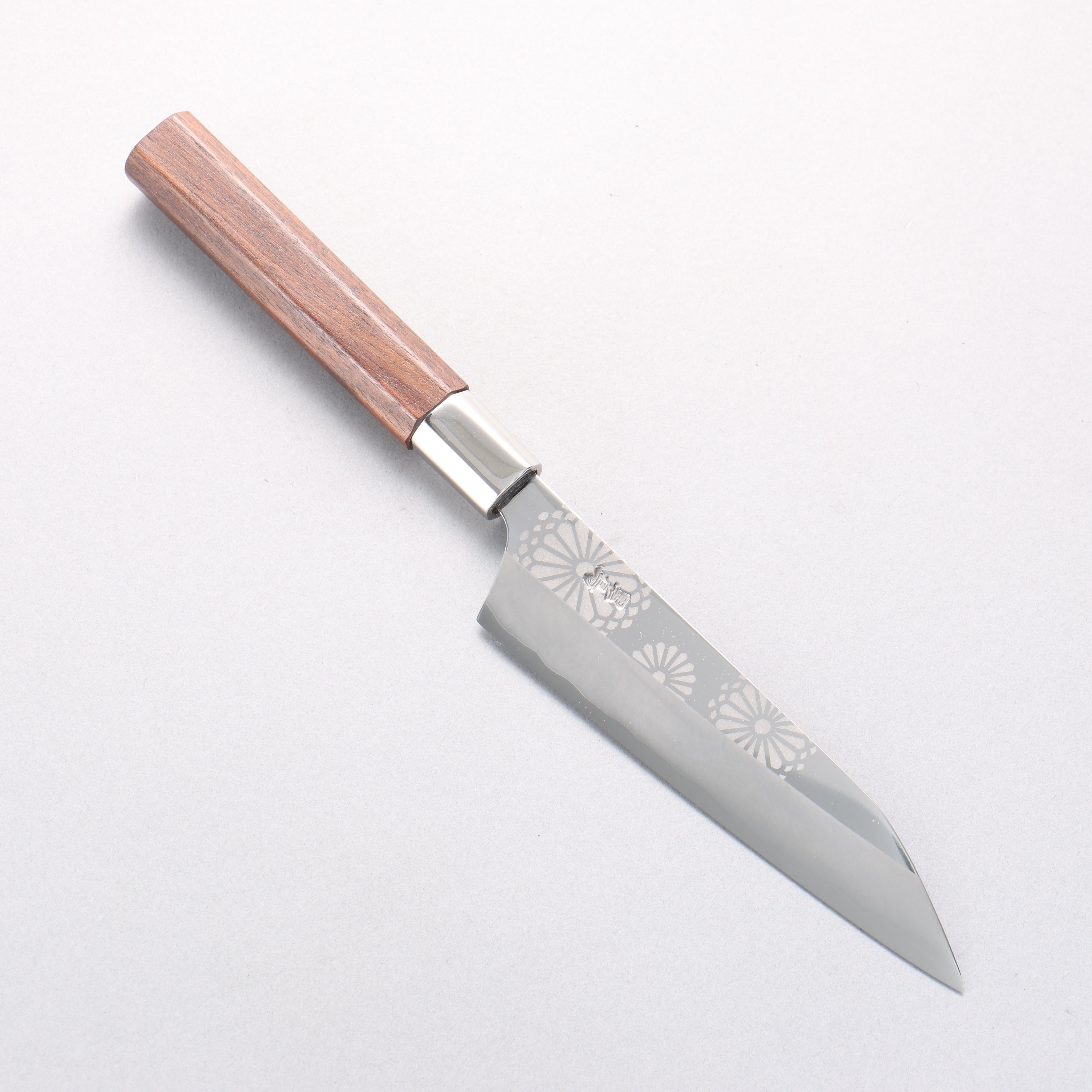 Kurotori Silver Steel No.3 Migaki Finished Petty-Utility 150mm Walnut Handle Kiku