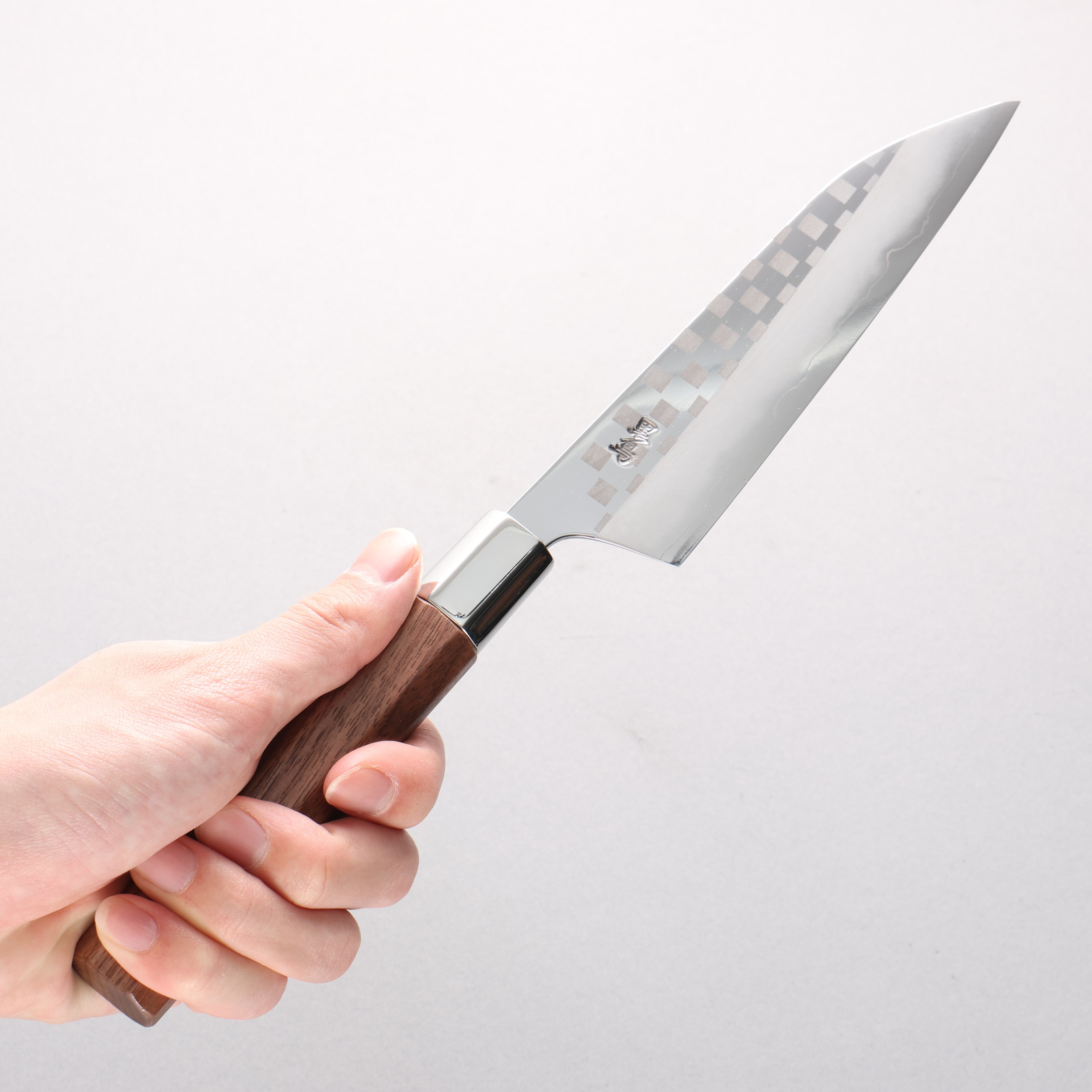 Kurotori Silver Steel No.3 Migaki Finished Petty-Utility 150mm Walnut Handle Ichimatsu