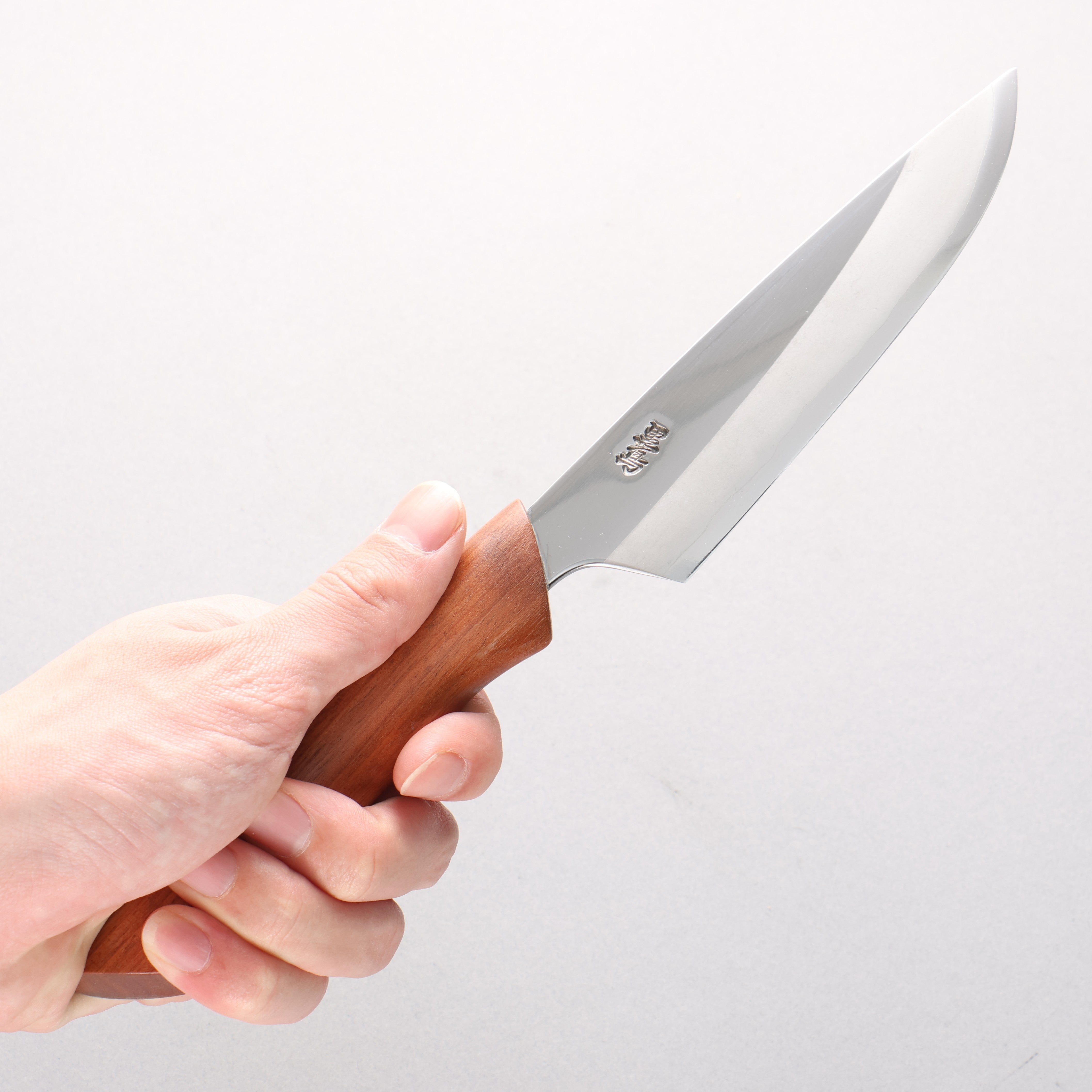 Kurotori Silver Steel No.3 Migaki Finished Petty-Utility 135mm Chinese Quince Handle with Sheath