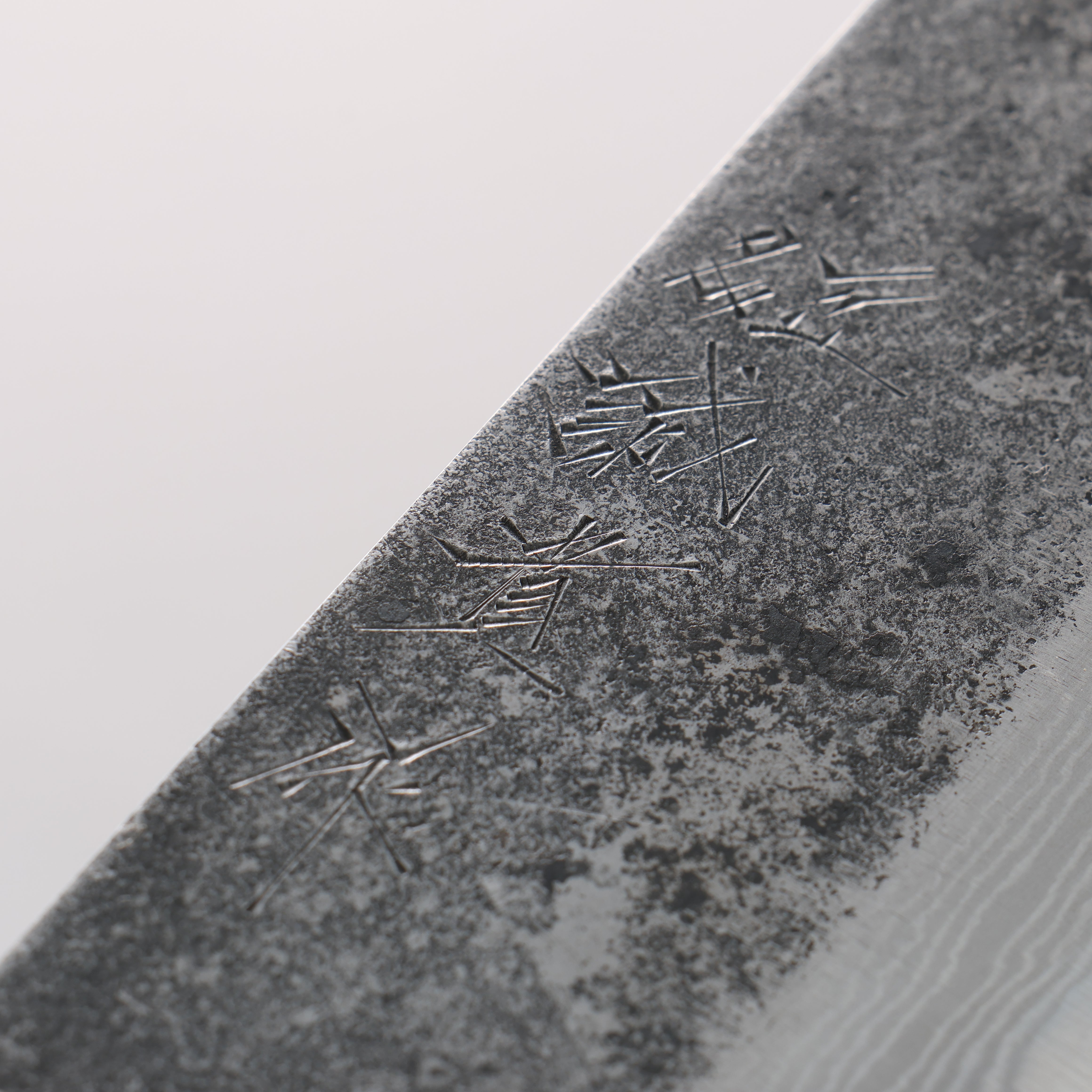 Shigeki Tanaka TEKKA Blue Steel No.2 Kurouchi Damascus Kiritsuke Santoku 170mm Walnut Handle - Japanny - Best Japanese Knife