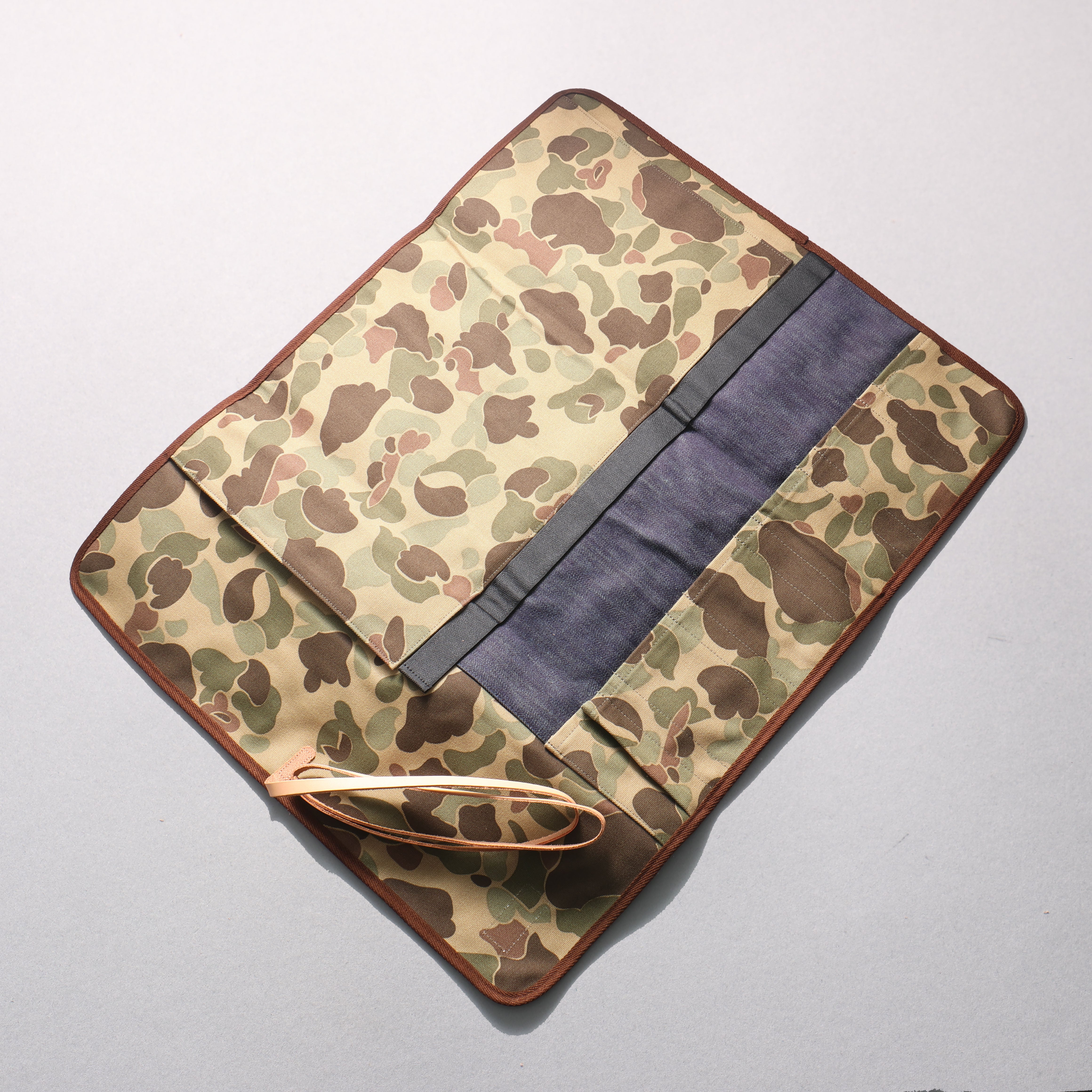 West Japan Tools Knife roll with 6 pockets Cloth Camouflage 640mm x 510mm