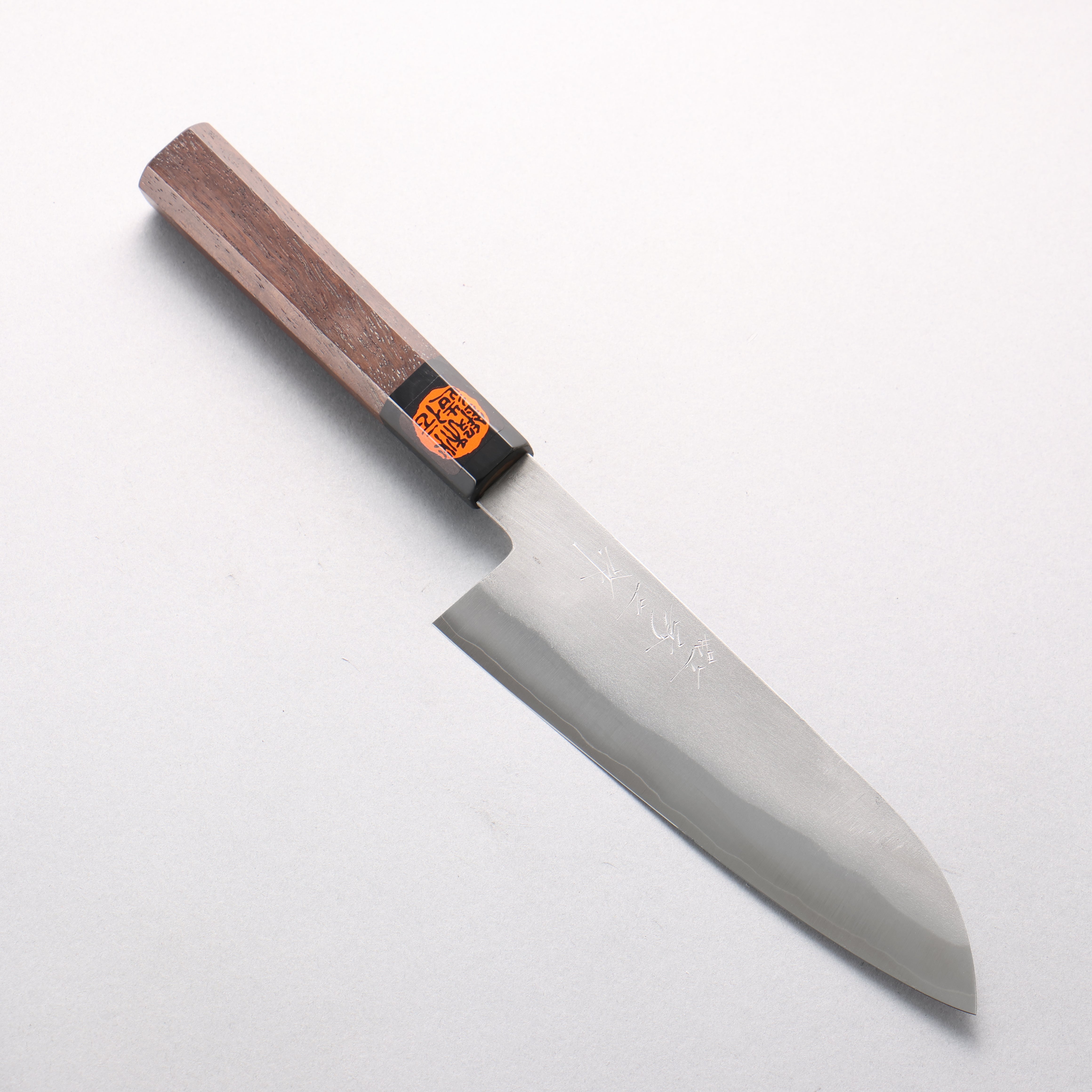 Shigeki Tanaka Silver Steel No.3 Nashiji Santoku 165mm Walnut Handle - Japanny - Best Japanese Knife
