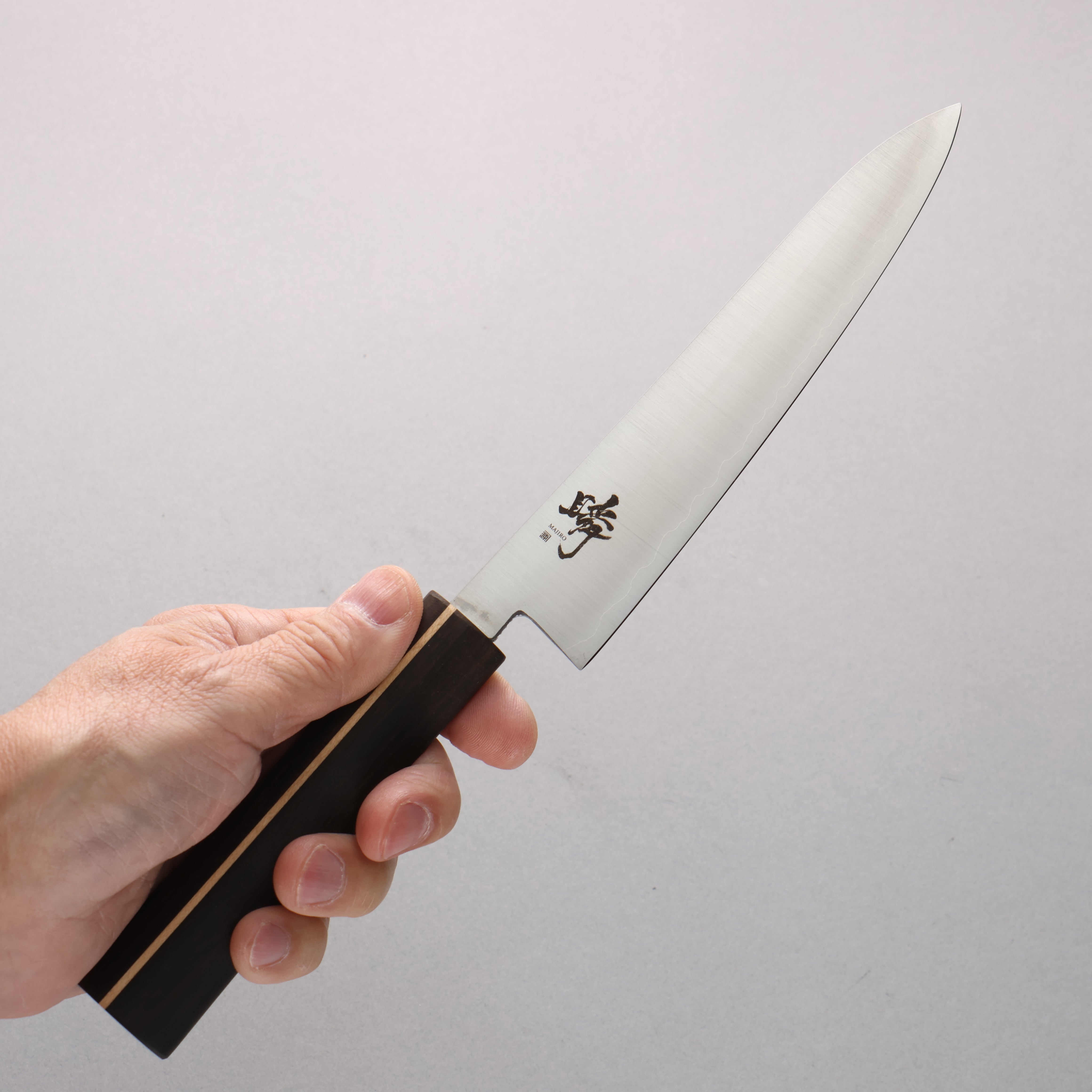 Shigeki Tanaka Majiro Silver Steel No.3 Petty-Utility 150mm Ebony Wood Handle - Japanny - Best Japanese Knife