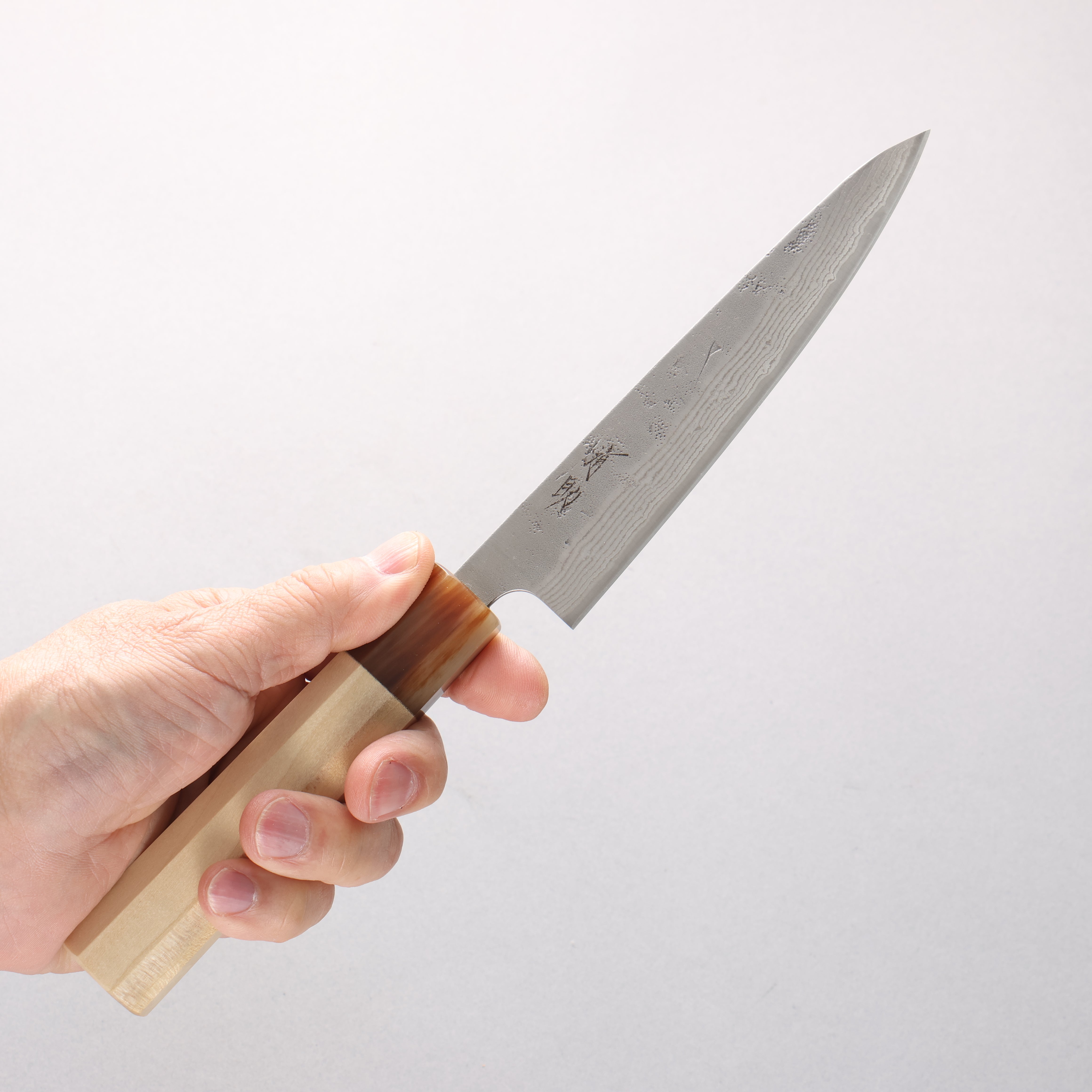 Seisuke Swedish Steel-stn Damascus Washiji Petty-Utility 135mm Magnolia Handle - Japanny - Best Japanese Knife
