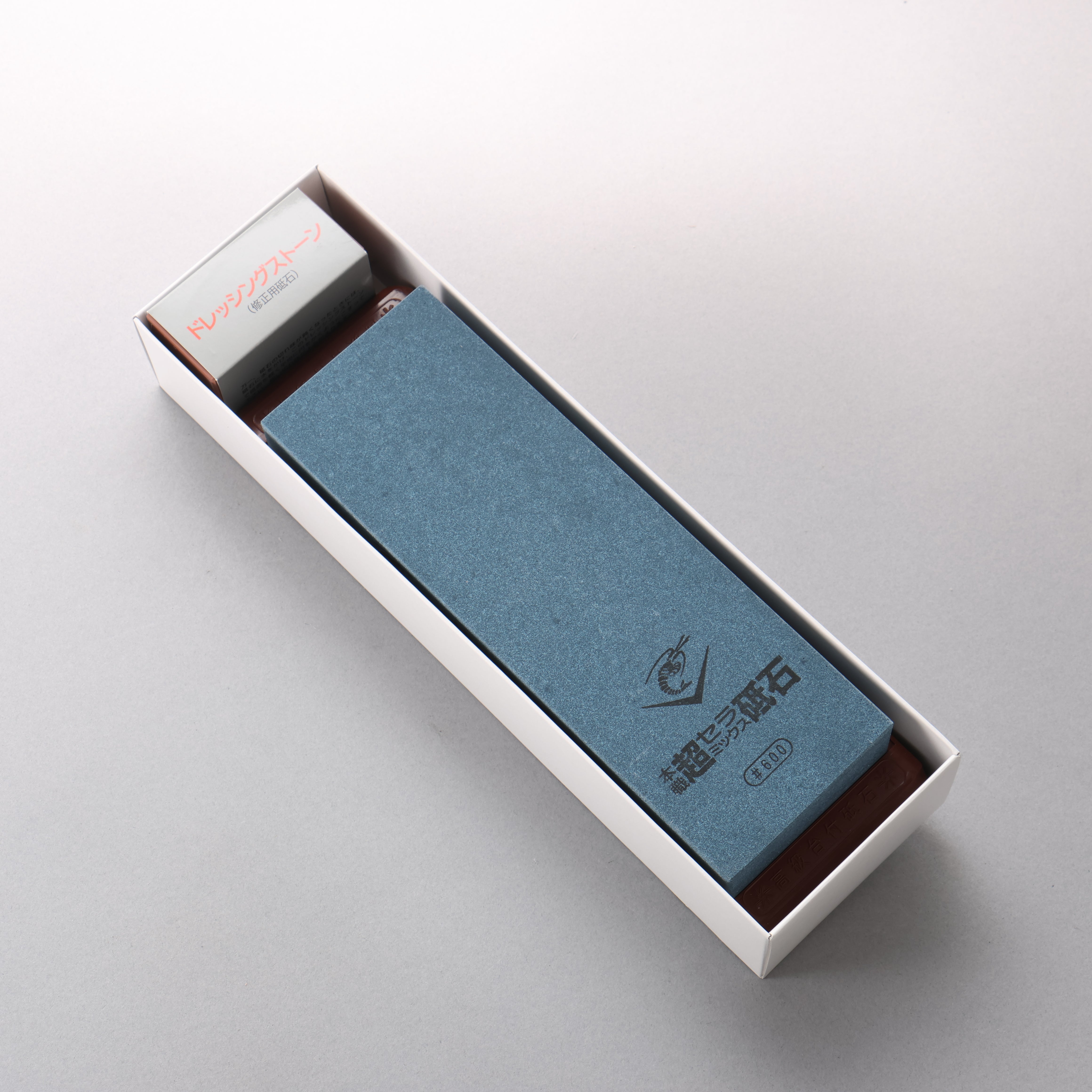 Naniwa Chou Ceramics with Base Sharpening Stone #600 SS-600 210 x 70 x 25mm - Japanny - Best Japanese Knife