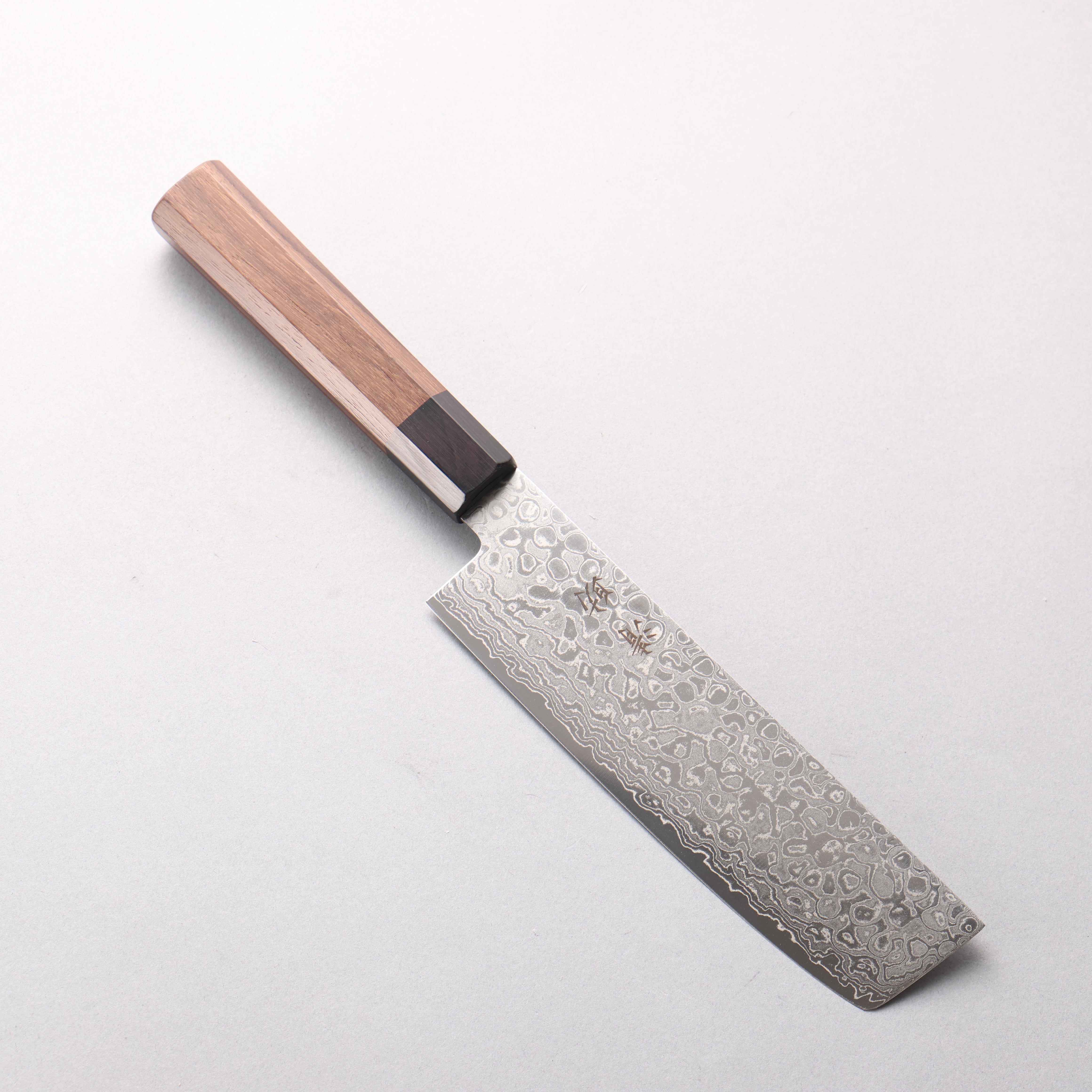Seisuke AUS10 Damascus Migaki Finished Usuba 160mm Rosewood (Ferrule: Black Pakka Wood) Handle - Japanny - Best Japanese Knife