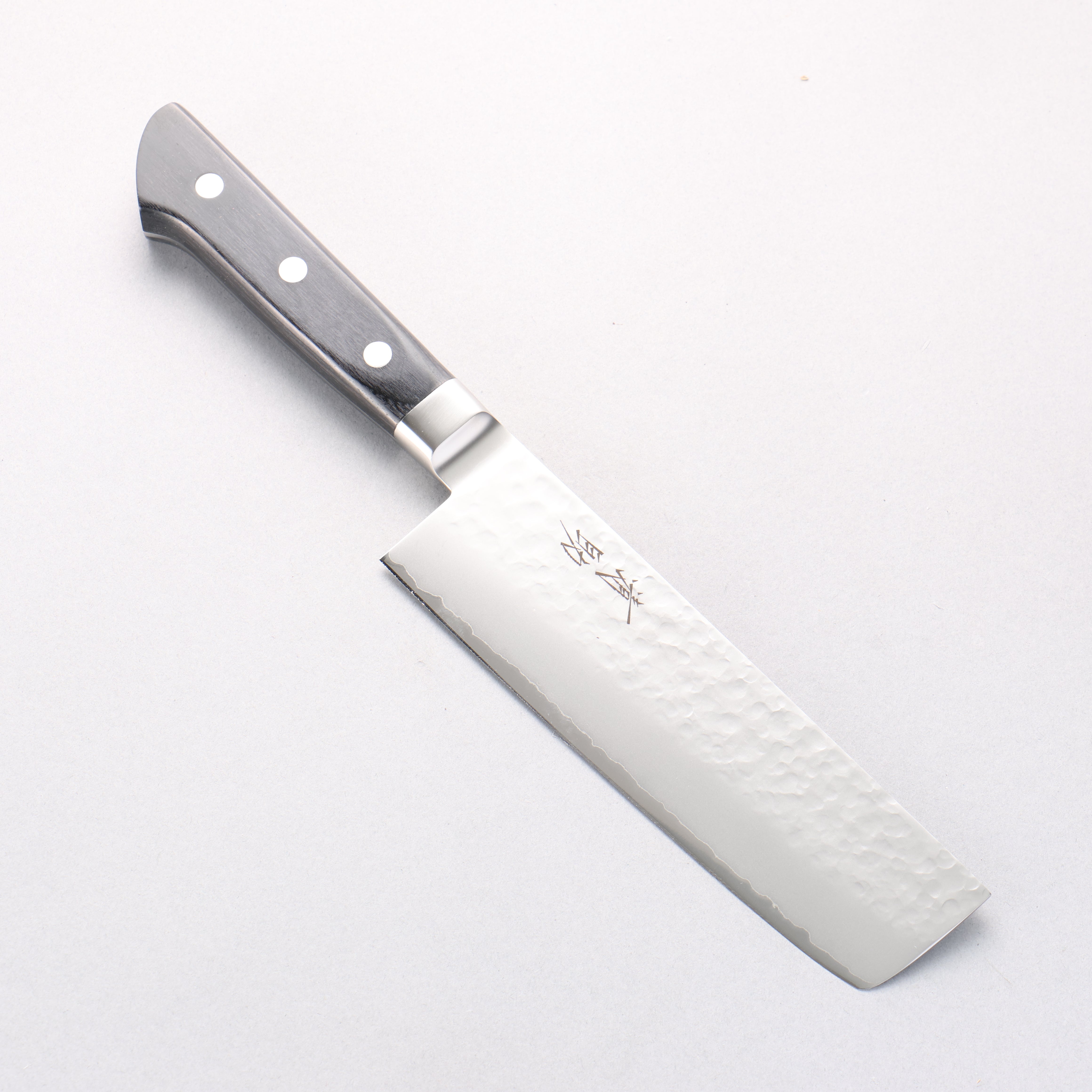 Seisuke VG5 Hammered Kasumitogi Nakiri 160mm Black Pakka wood Handle