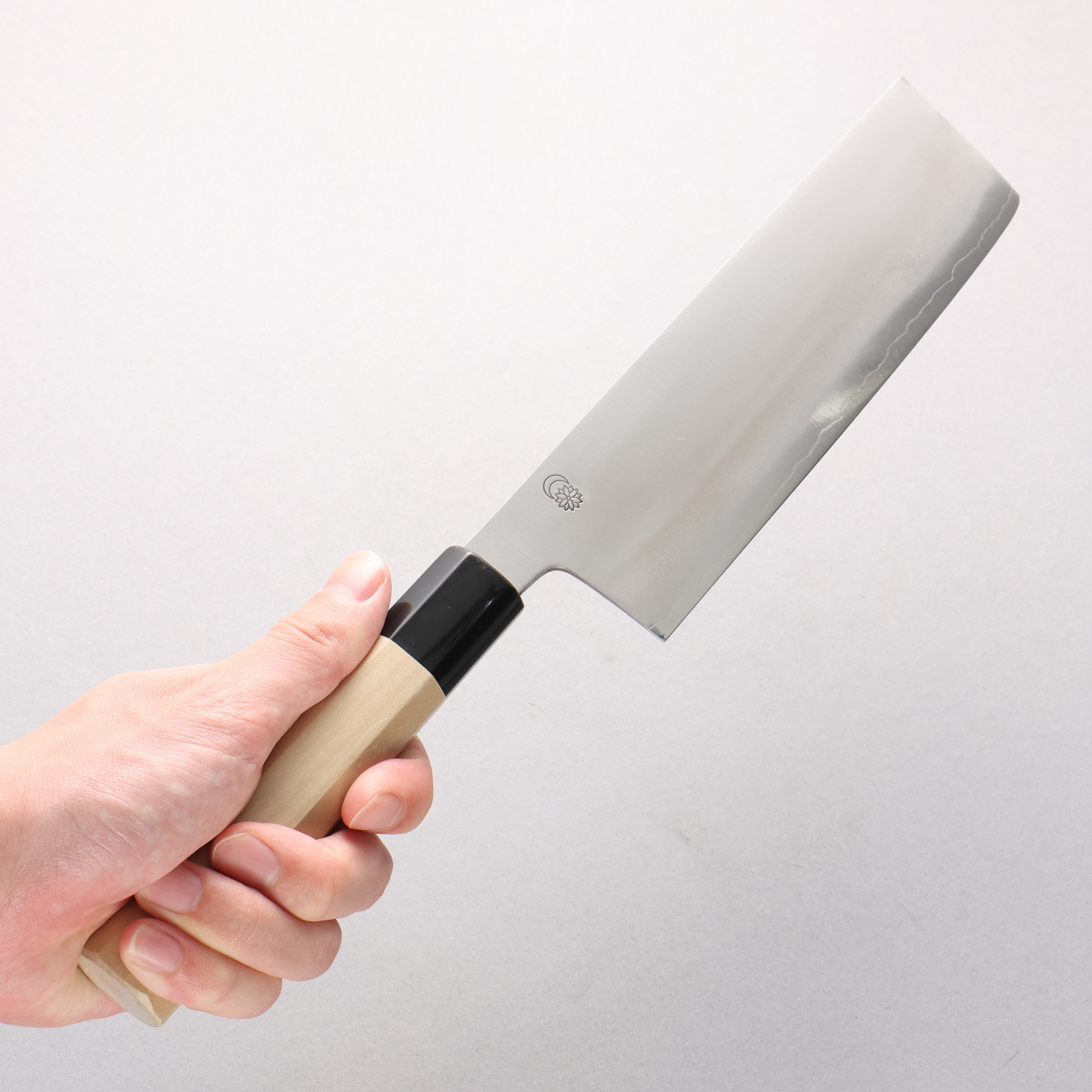 Kikuzuki Silver Steel No.3 Bokashi Nakiri 180mm Magnolia Handle