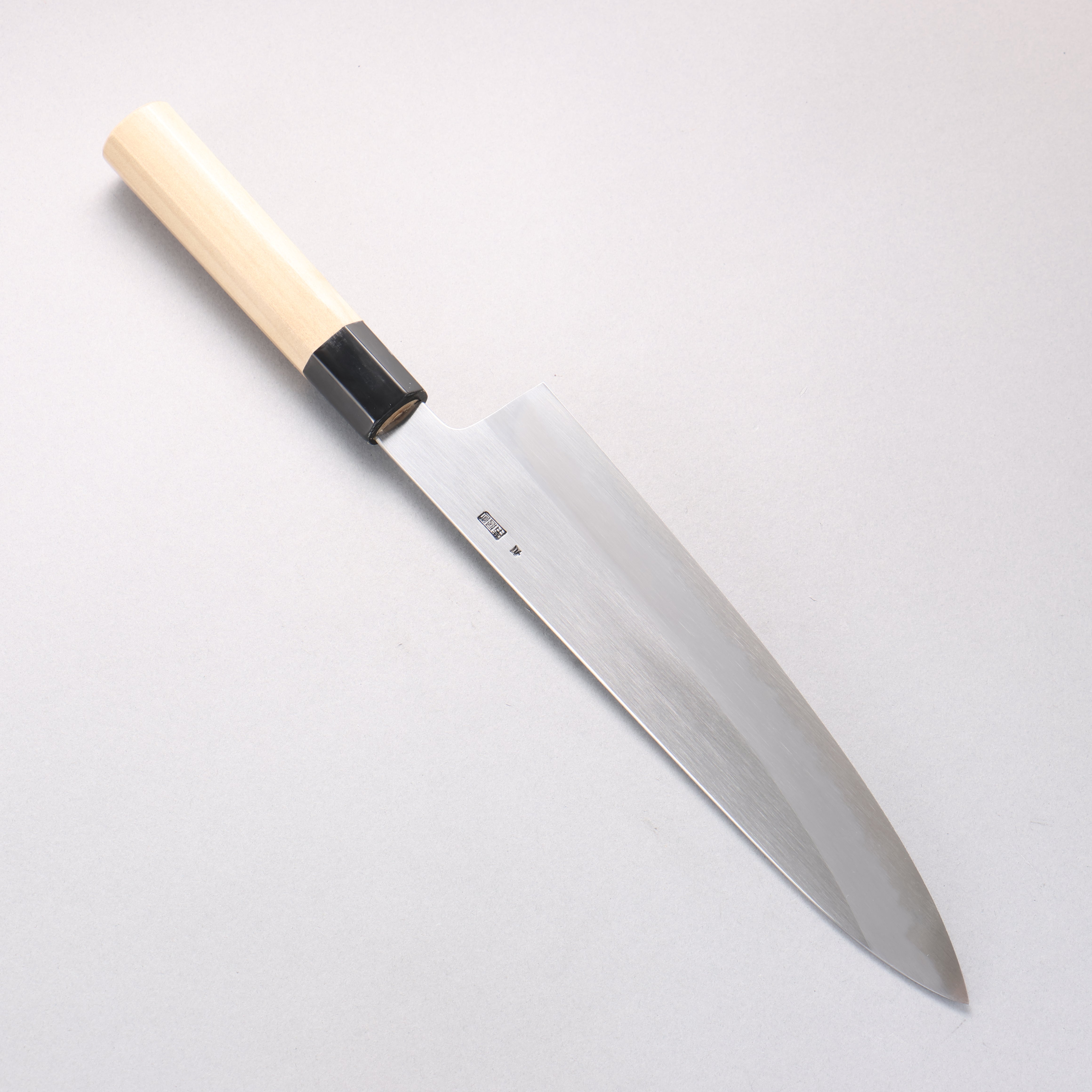 Kikuzuki White Steel No.2 Kasumitogi Gyuto 240mm Magnolia Handle - Japanny - Best Japanese Knife