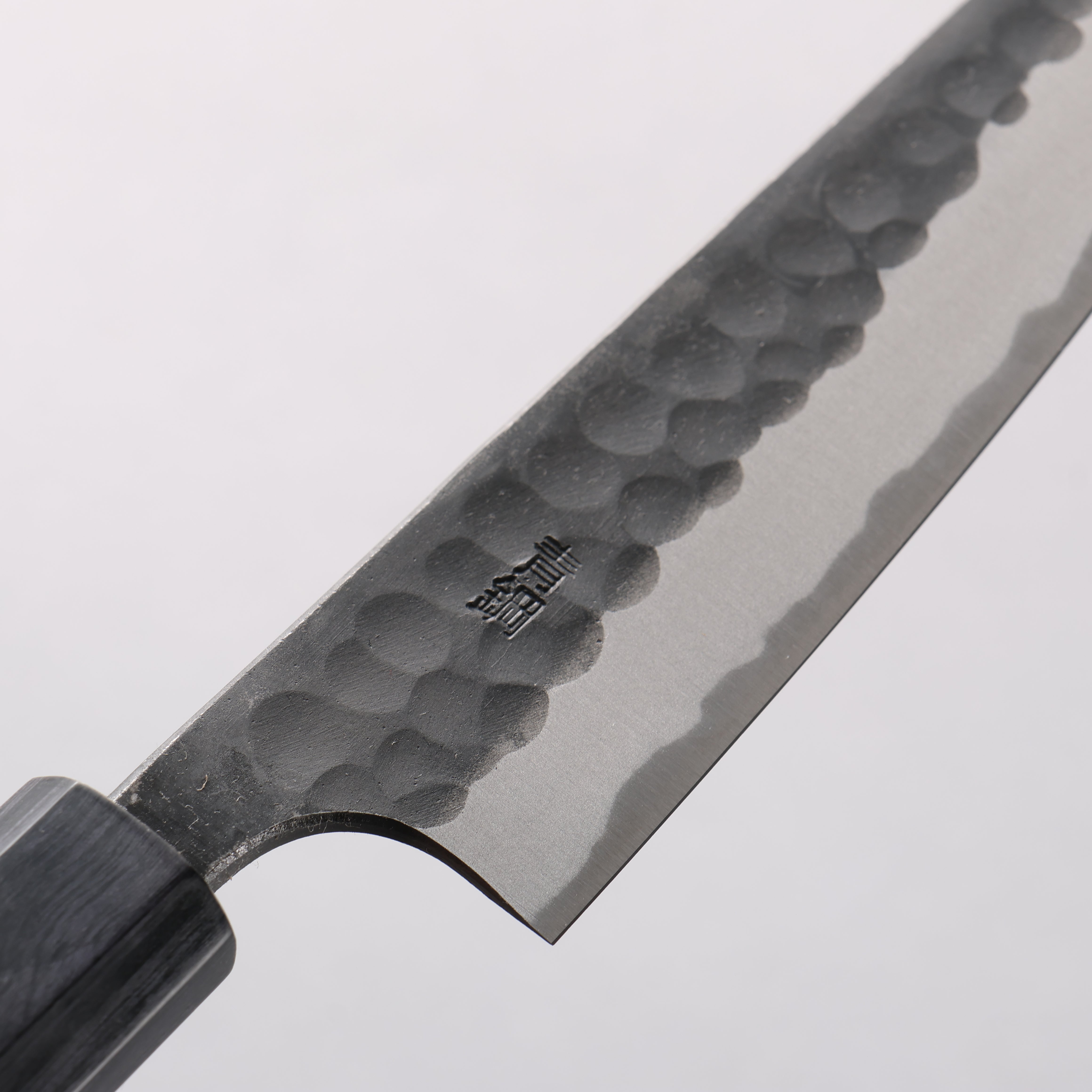 Nao Yamamoto Blue Super Kurouchi Hammered(Maru) Petty-Utility 150mm Maple Stabilized Handle