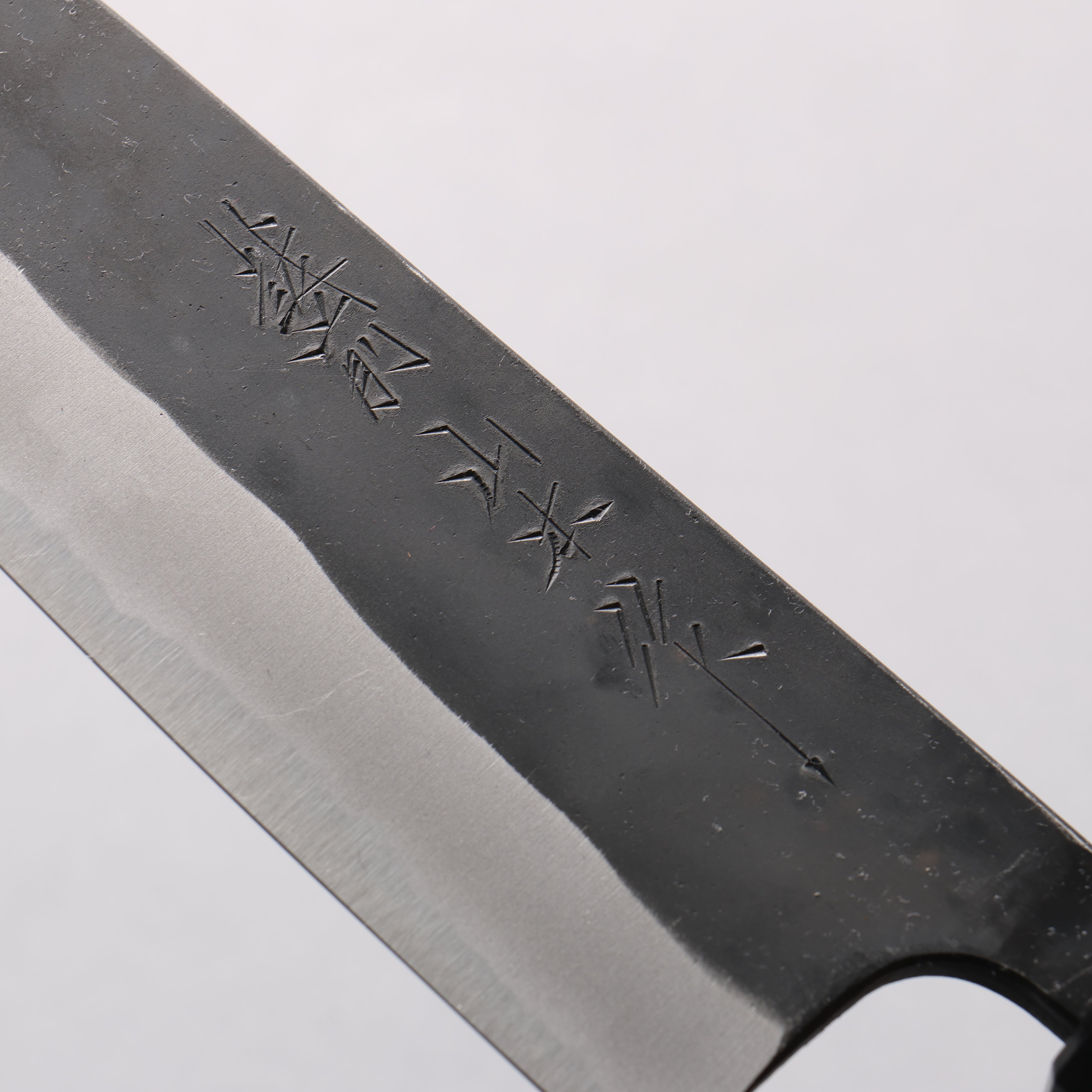 Nao Yamamoto White Steel No.2 Black Finished Santoku 170mm Walnut Handle
