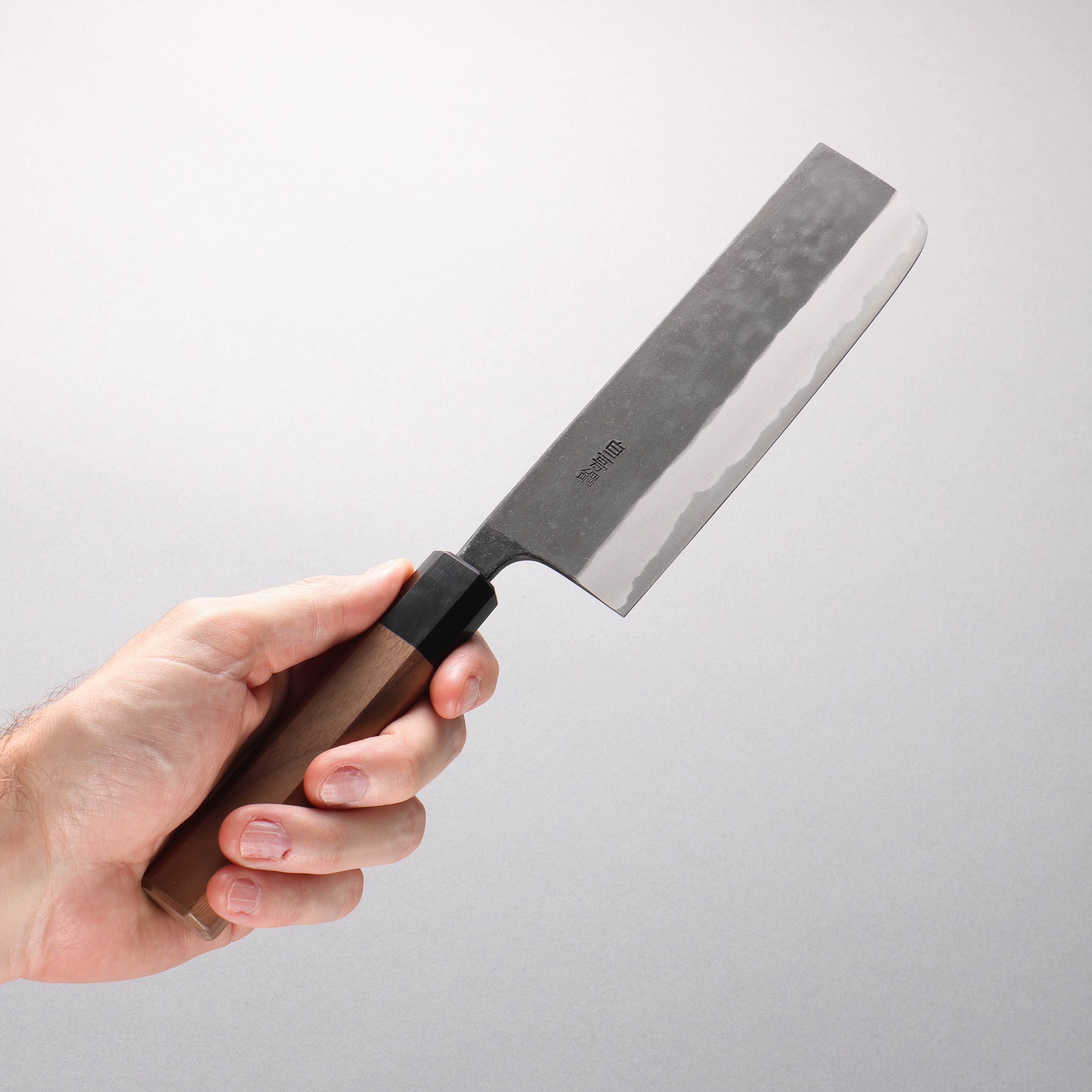 Nao Yamamoto White Steel No.2 Black Finished Nakiri 165mm Walnut Handle