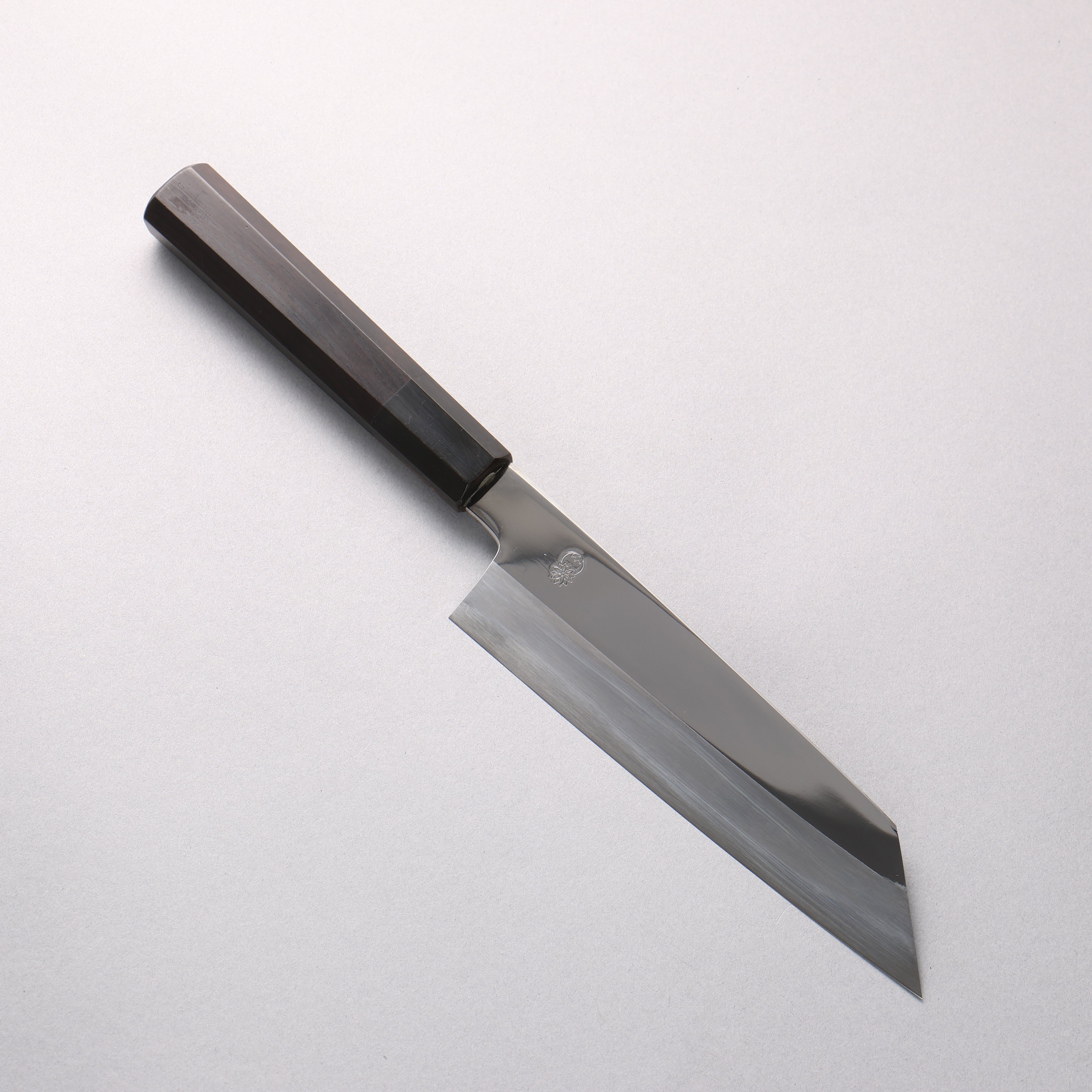 Choyo Blue Steel No.1 Mirrored Finish Kiritsuke Santoku 180mm Ebony Wood (ferrule: Black Water Buffalo Horn) Handle
