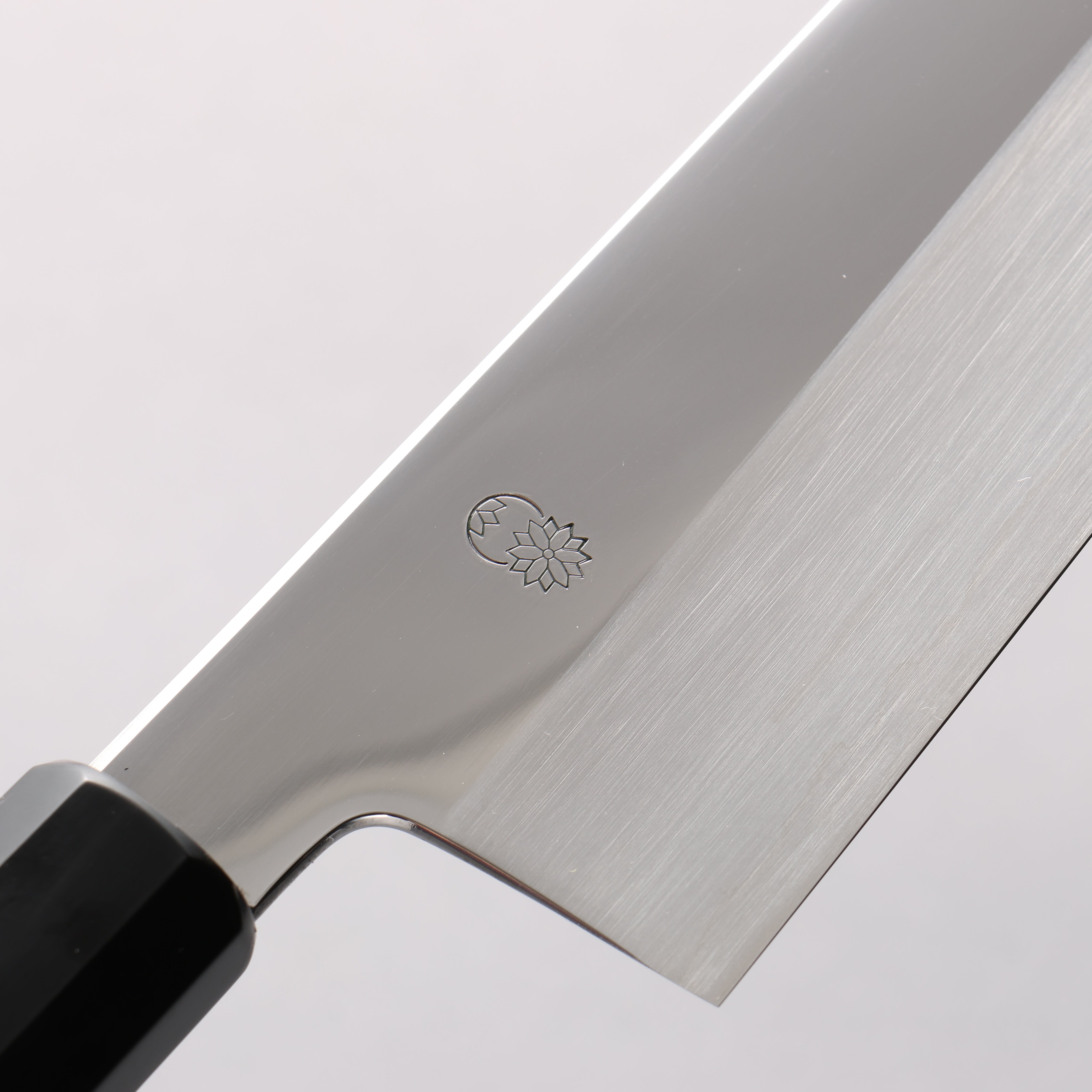 Choyo Silver Steel No.3 Mirrored Finish Gyuto 240mm Ebony Wood (ferrule: Black Water Buffalo Horn) Handle