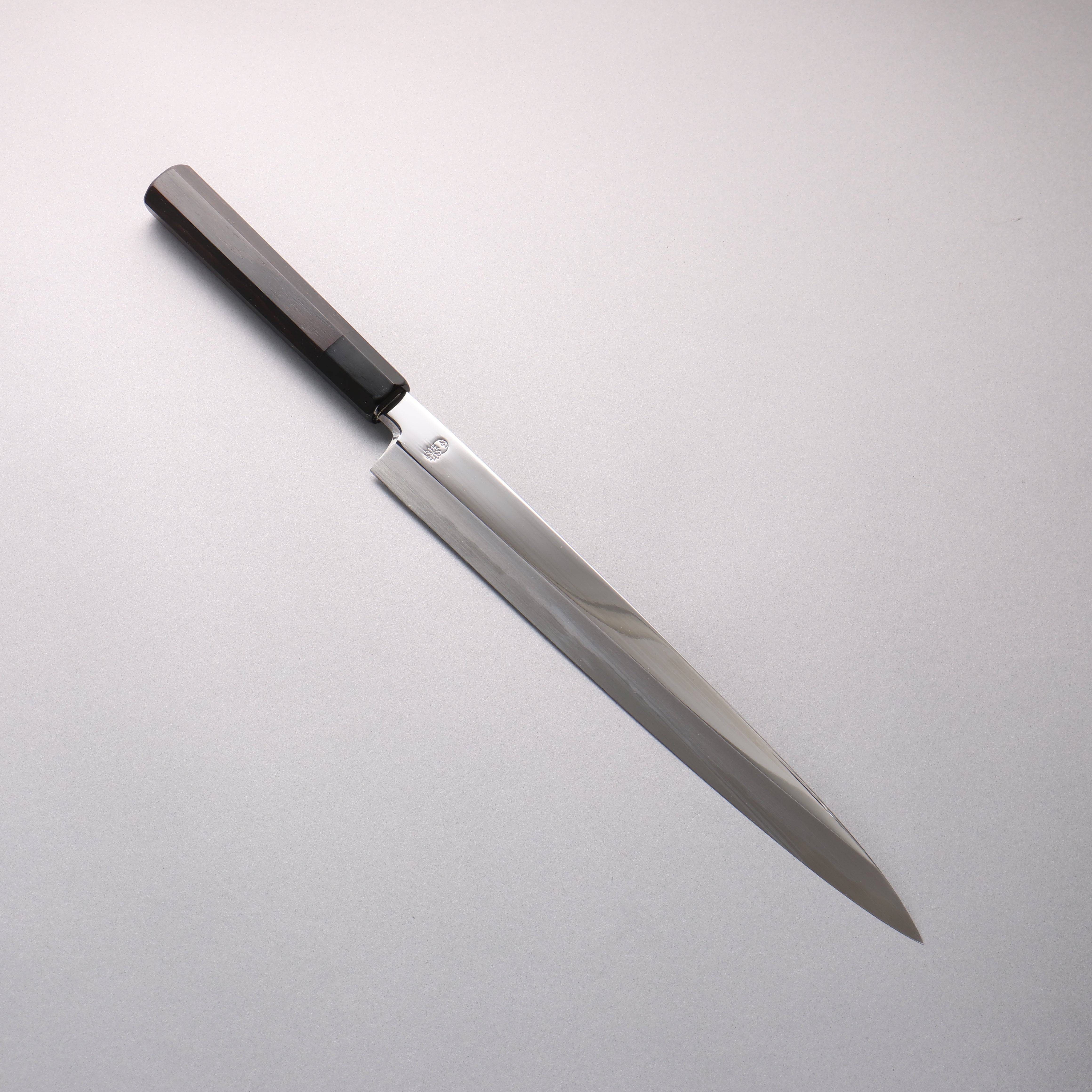 Choyo Blue Steel No.1 Mirrored Finish Yanagiba 300mm Ebony Wood (ferrule: Black Water Buffalo Horn) Handle