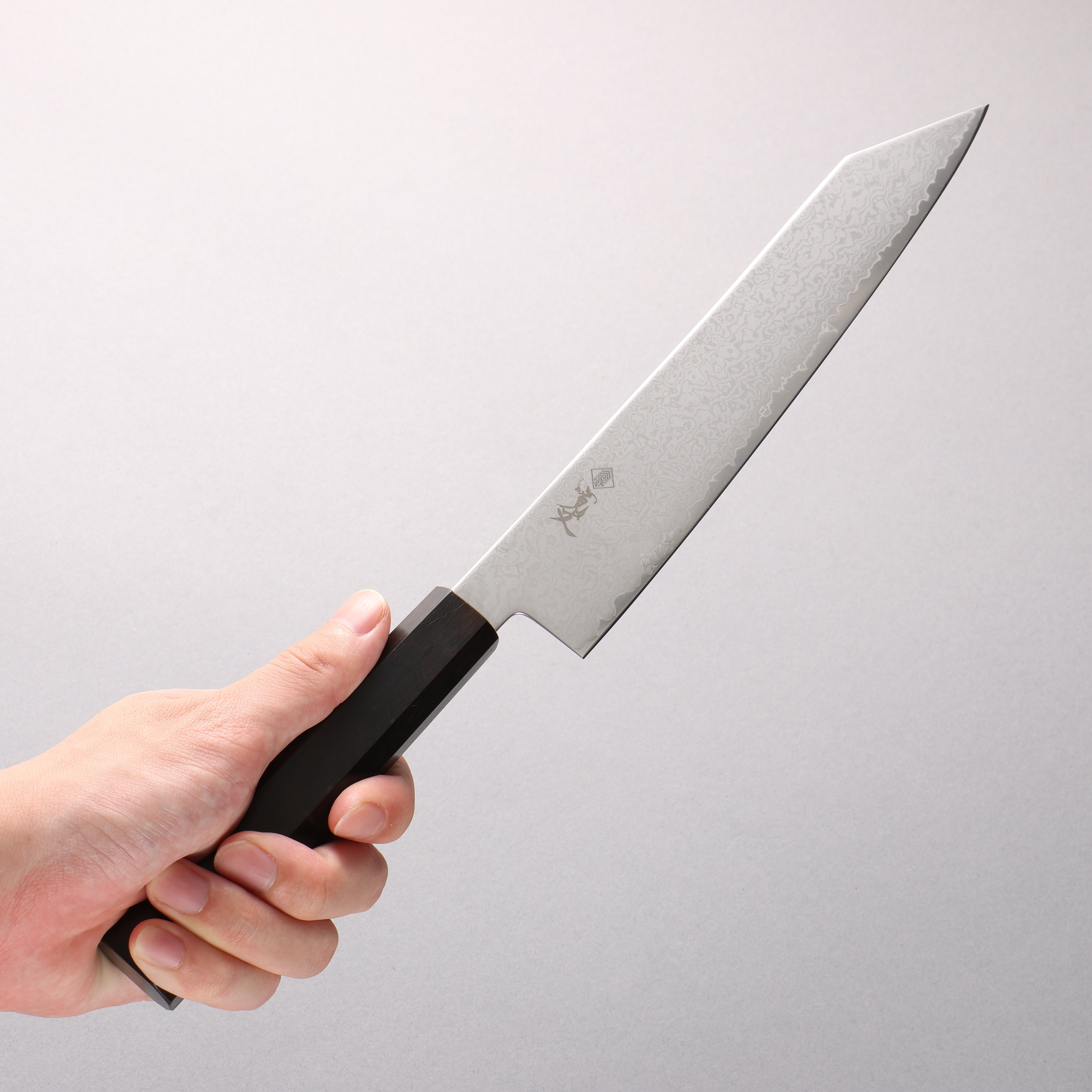 Kanjyo VG10 Damascus Kiritsuke Gyuto 210mm Ebony Wood Handle