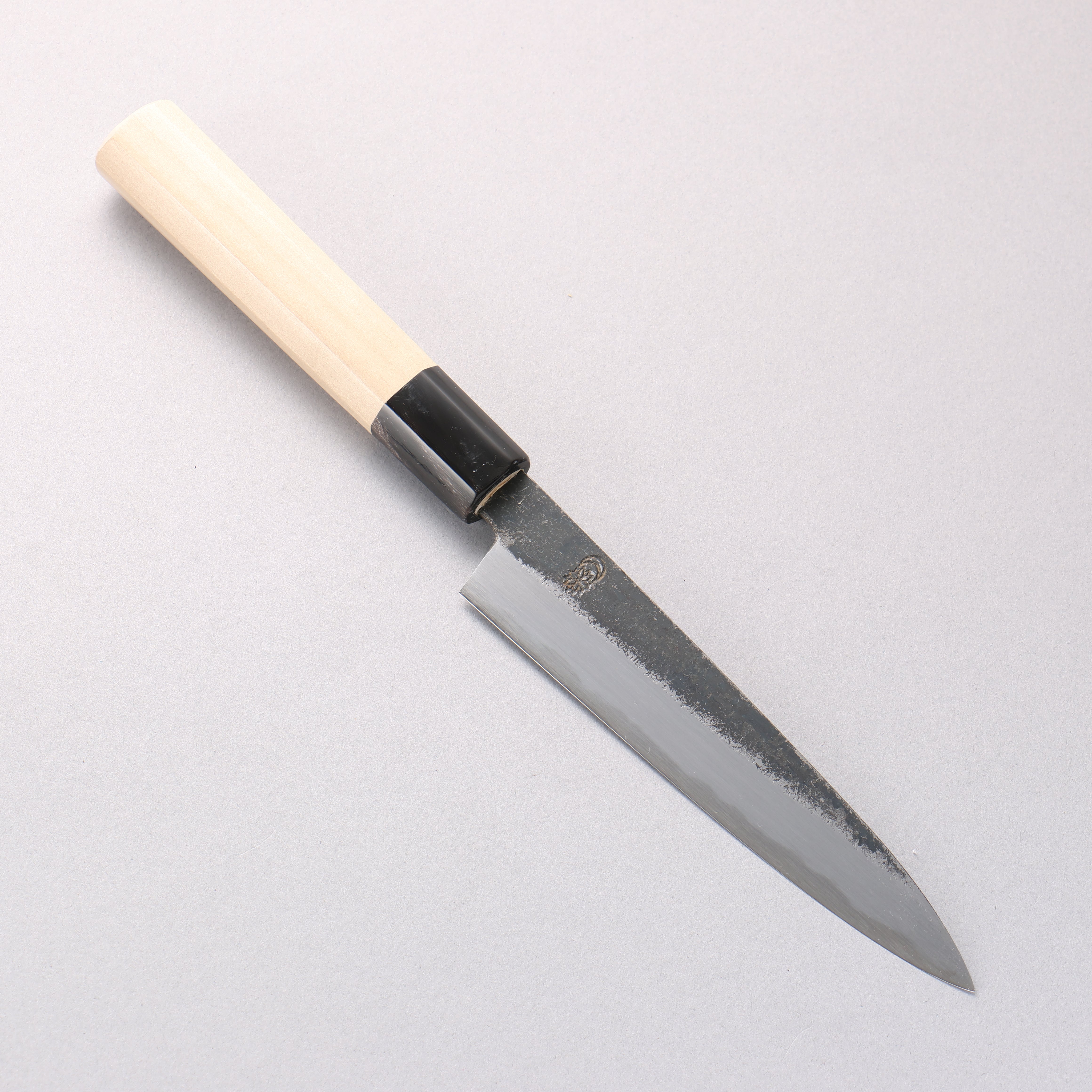 Kikuzuki White Steel No.2 Black Finished Petty-Utility 150mm Magnolia Handle - Japanny - Best Japanese Knife