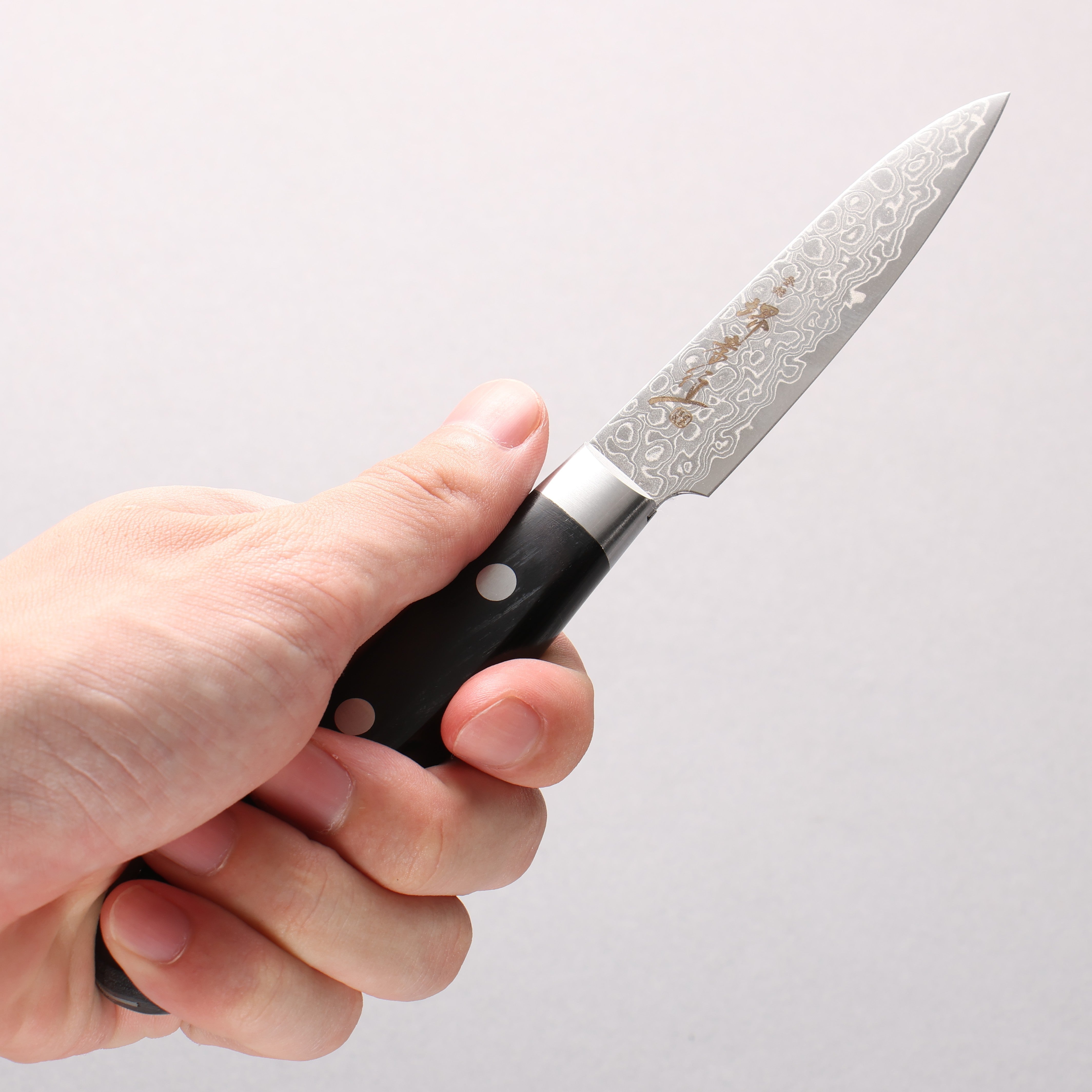 Sakai Takayuki AUS10 45 Layer Mirrored Finish Damascus Petty-Utility 80mm - Japanny - Best Japanese Knife