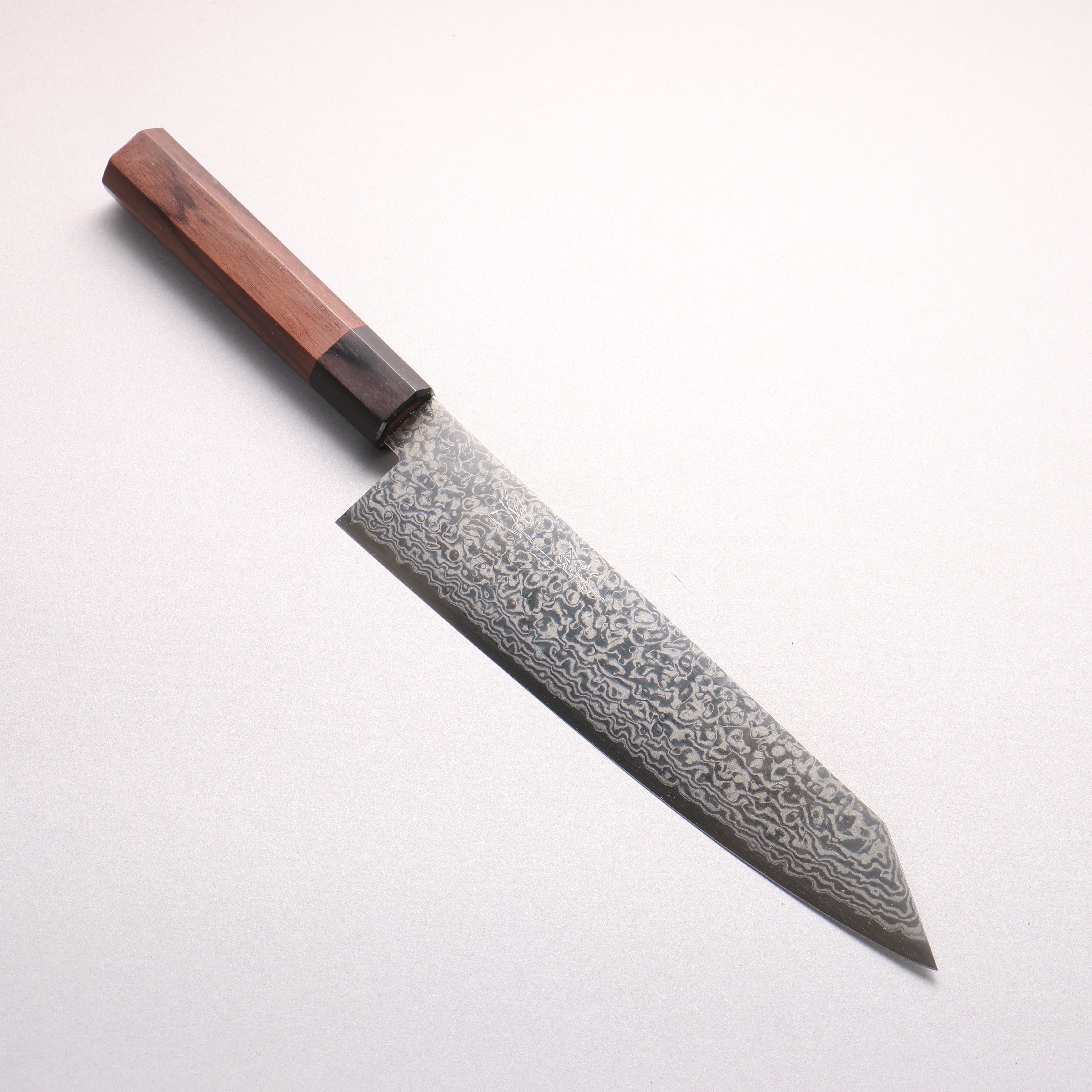 Seisuke ZDP189 Damascus Kiritsuke Gyuto 210mm Rosewood (Ferrule: Black Pakka Wood) Handle
