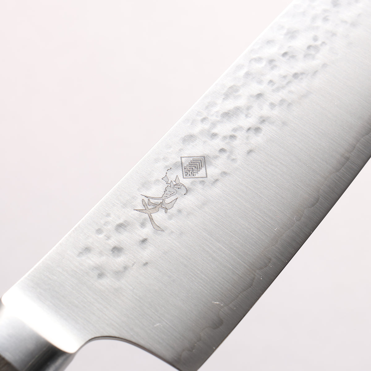 Kanjyo SG2 Hammered Kiritsuke Gyuto 210mm Gray Pakka wood Handle - Japanny - Best Japanese Knife