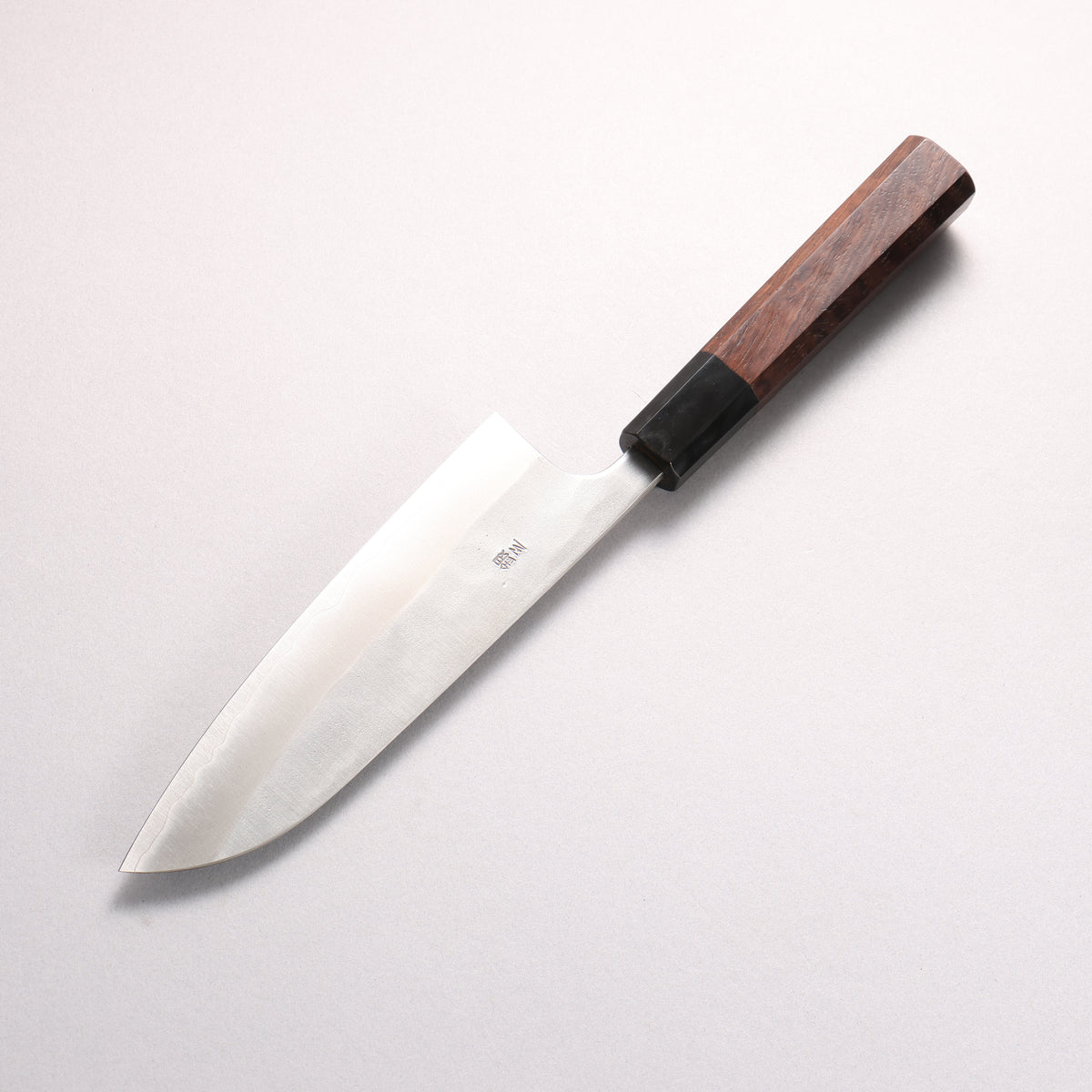 Nao Yamamoto Silver Steel No.3 Nashiji Santoku 165mm Walnut (Ferrule : Black Water Buffalo Horn) Handle - Japanny - Best Japanese Knife