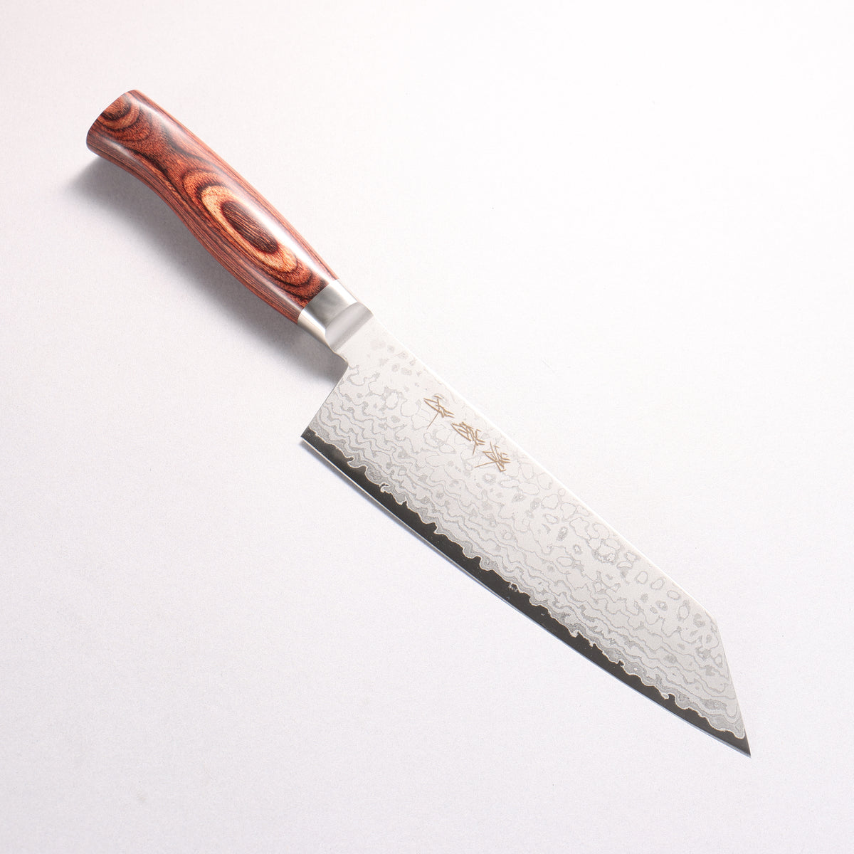 Sakai Kikumori VG10 17 Layer Damascus Bunka 180mm Red Pakka wood Handle