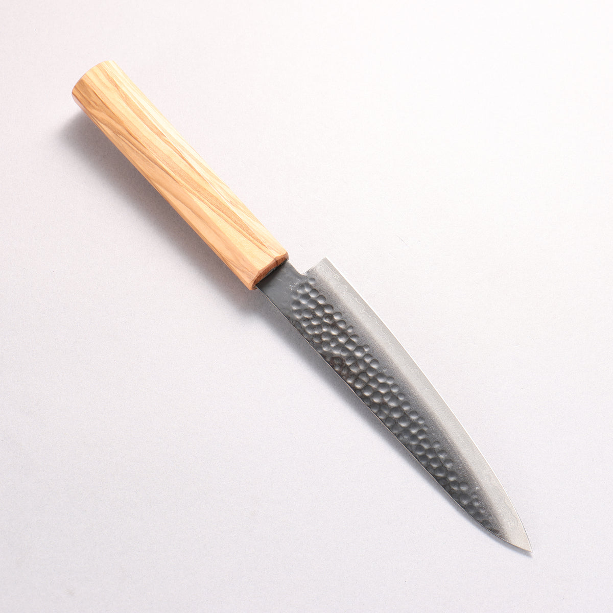 Oul VG10 Hammered Damascus Black dyeing Petty-Utility 150mm Olive tree Handle