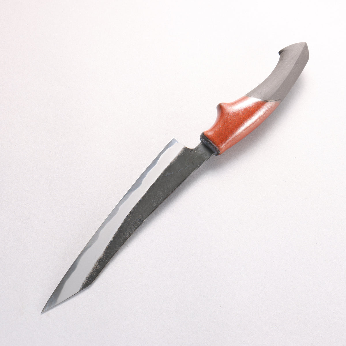 Yuma Oba Blue Steel No.2 Black Finished Kiritsuke Sujihiki 180mm Ceramic Handle