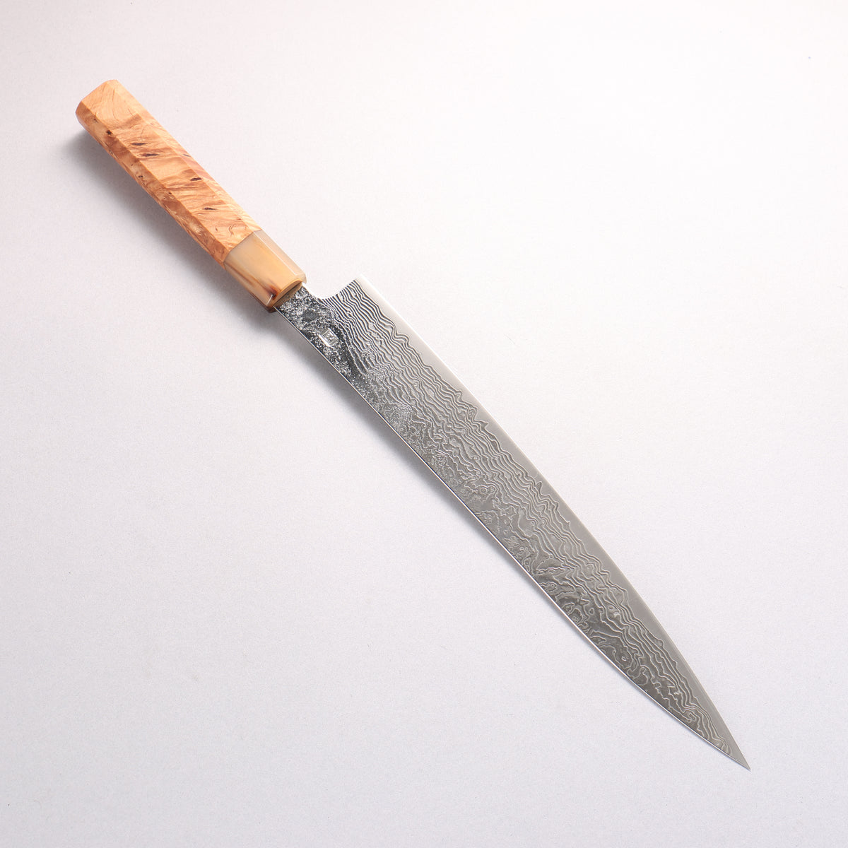 Enkyu SG2 Damascus Migaki Finished Sujihiki 270mm Chinese Quince Handle