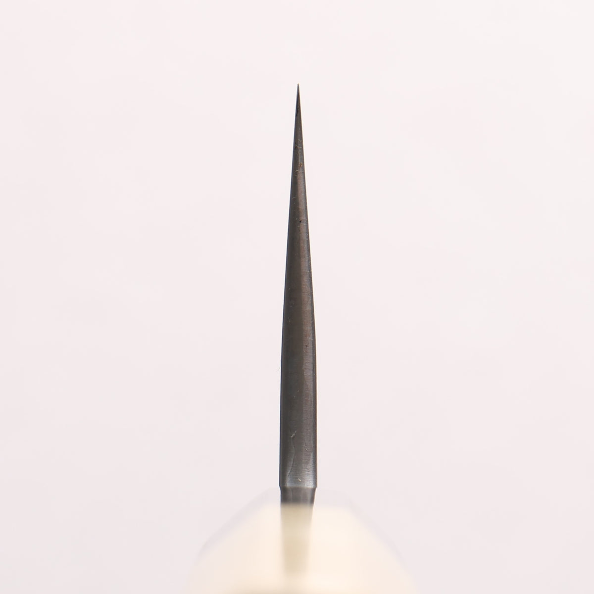 Kikuzuki White Steel No.2 Kasumitogi Kiritsuke Santoku 150mm Magnolia (Ferrule: Water Buffalo Horn) Handle