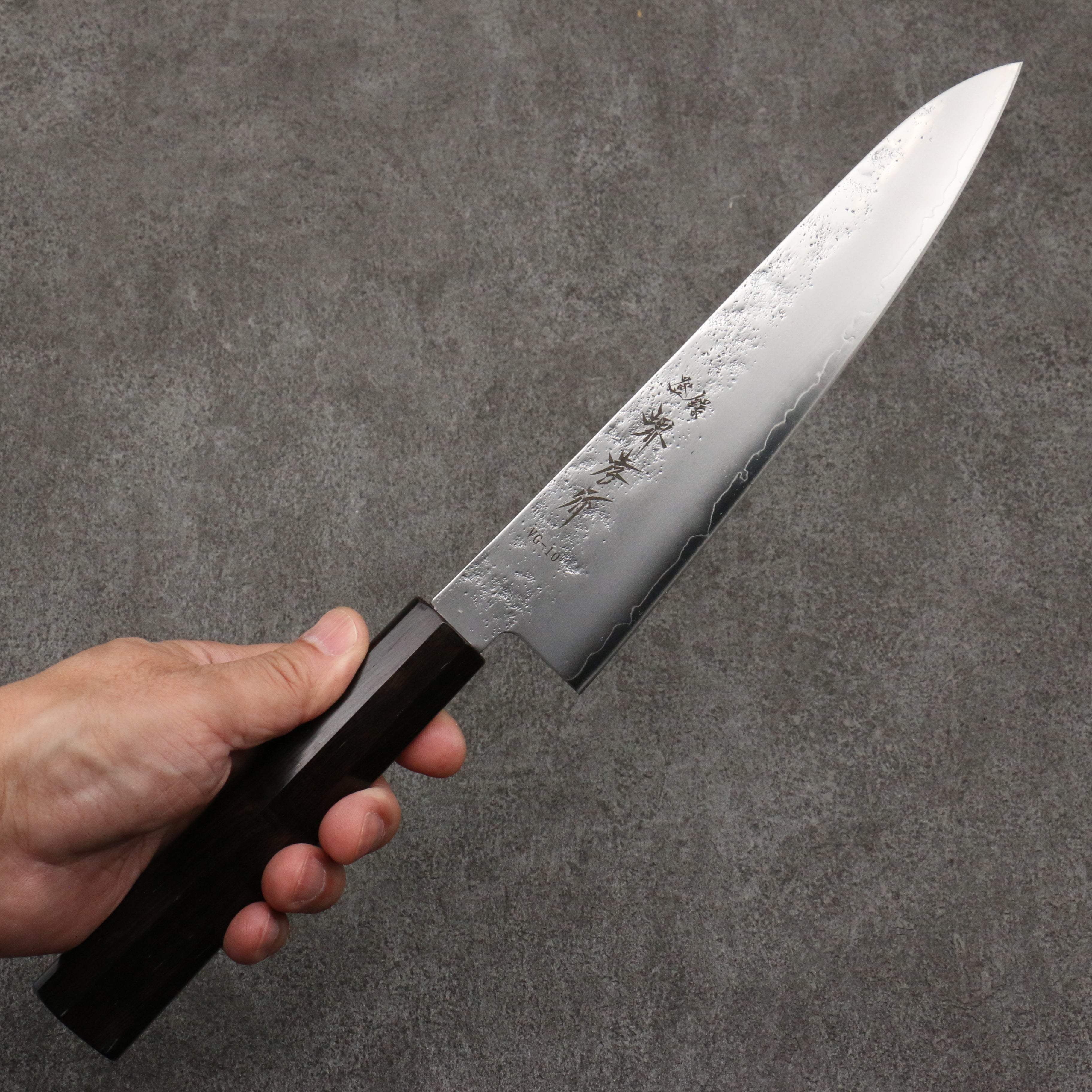 Sakai Takayuki VG10 Nashiji Gyuto 210mm Ebony Wood Handle - Japanny - Best Japanese Knife