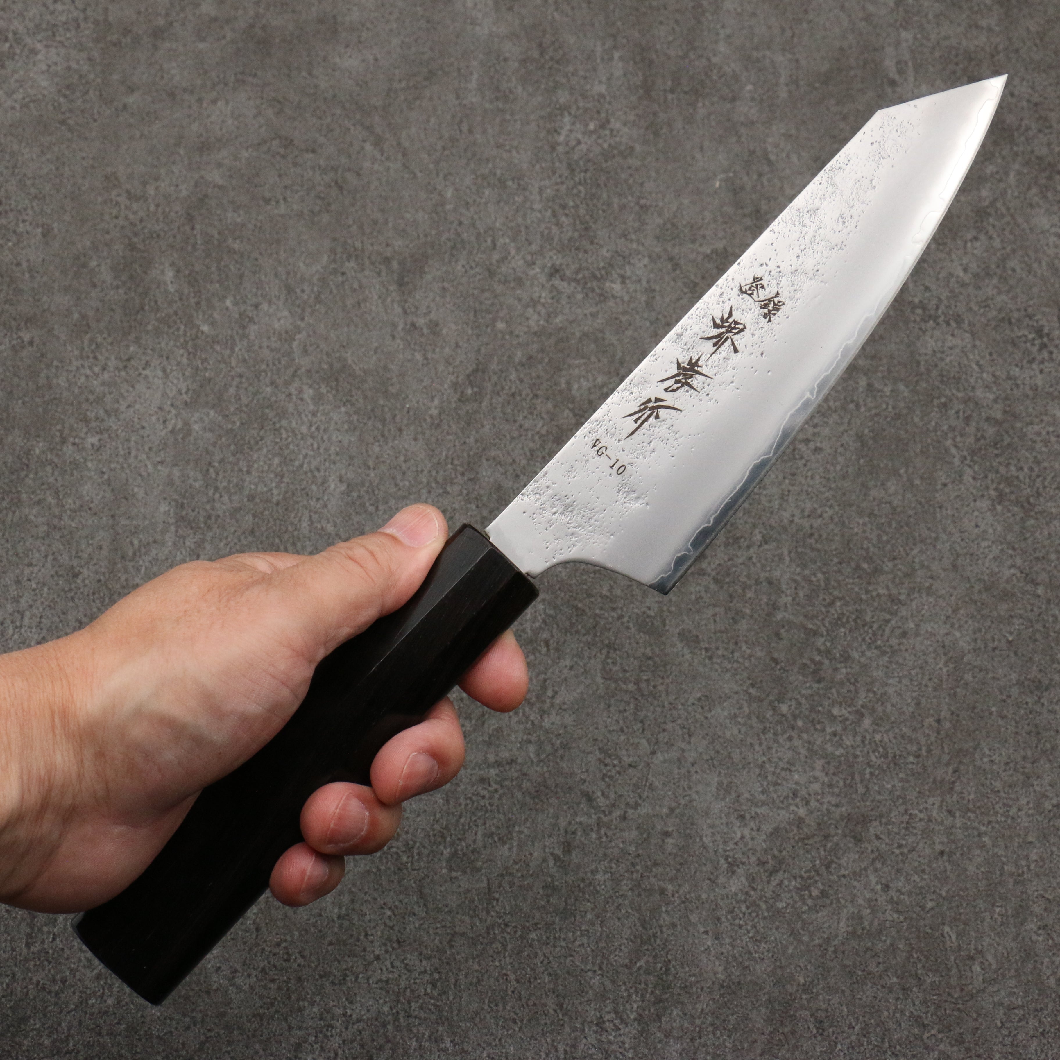 Sakai Takayuki VG10 Nashiji Bunka 160mm Ebony Wood Handle - Japanny - Best Japanese Knife