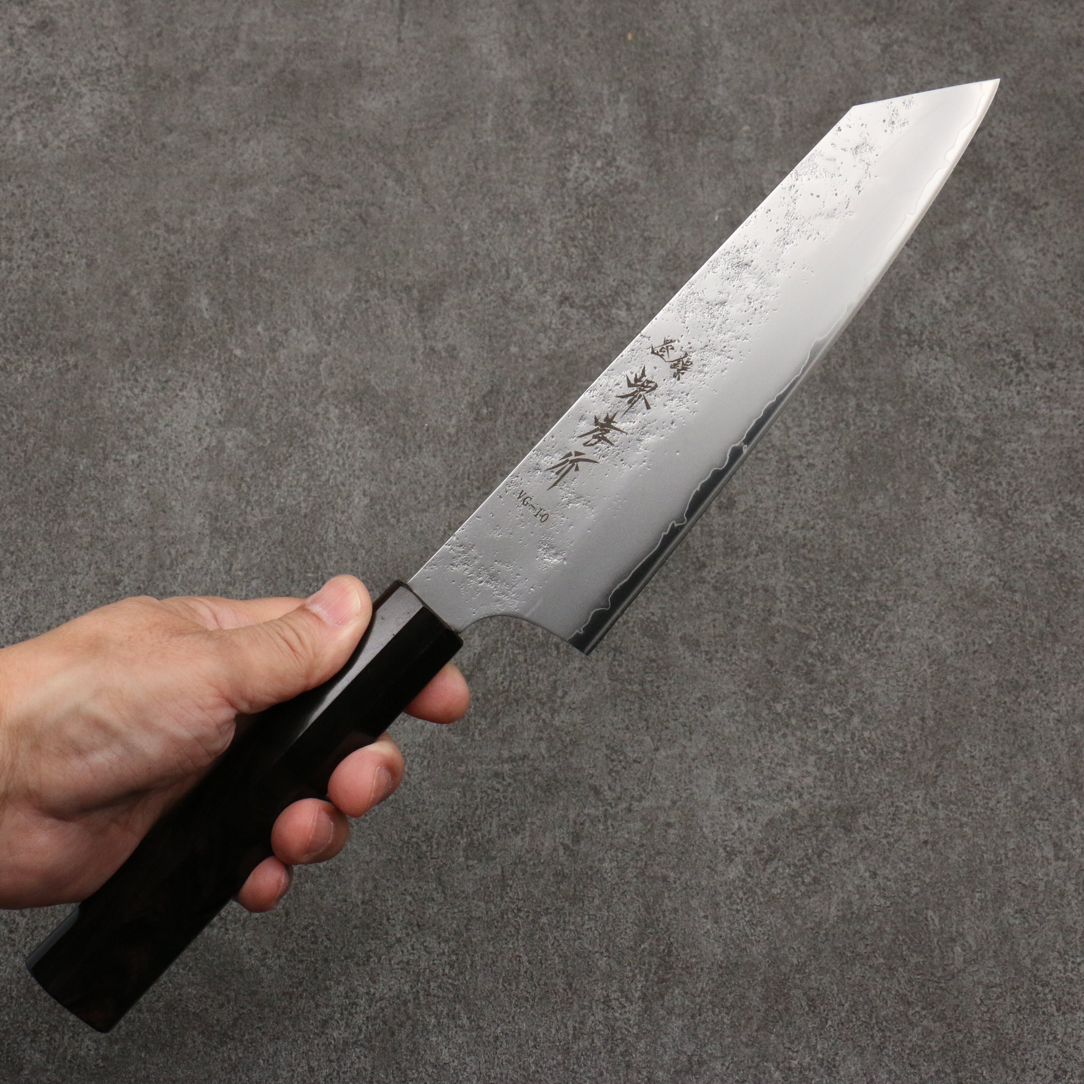 Sakai Takayuki VG10 Nashiji Kiritsuke Gyuto 190mm Ebony Wood Handle - Japanny - Best Japanese Knife