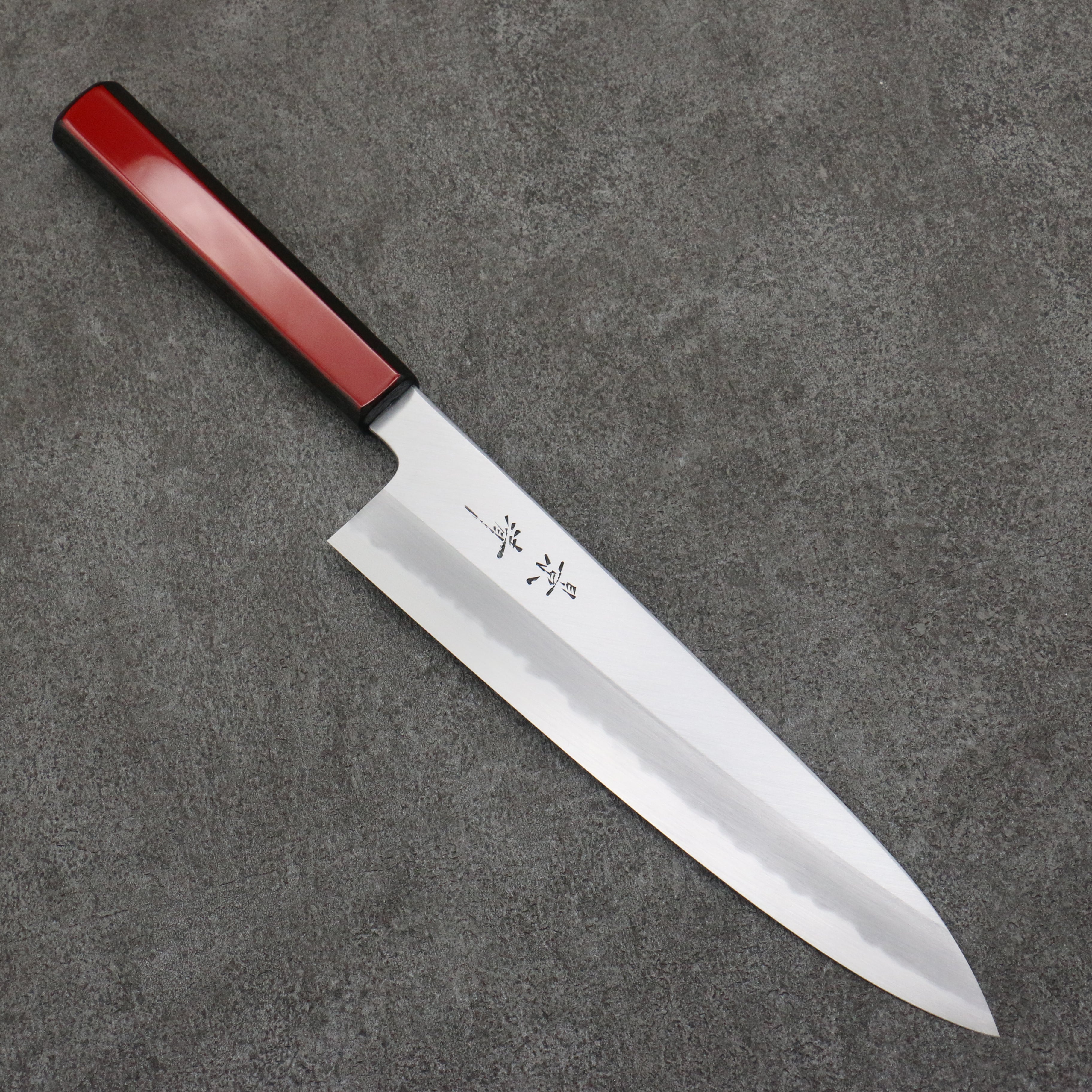 Kagekiyo White Steel No.1 Gyuto 240mm Akaro Lacquered (Magnolia) Handle - Japanny - Best Japanese Knife