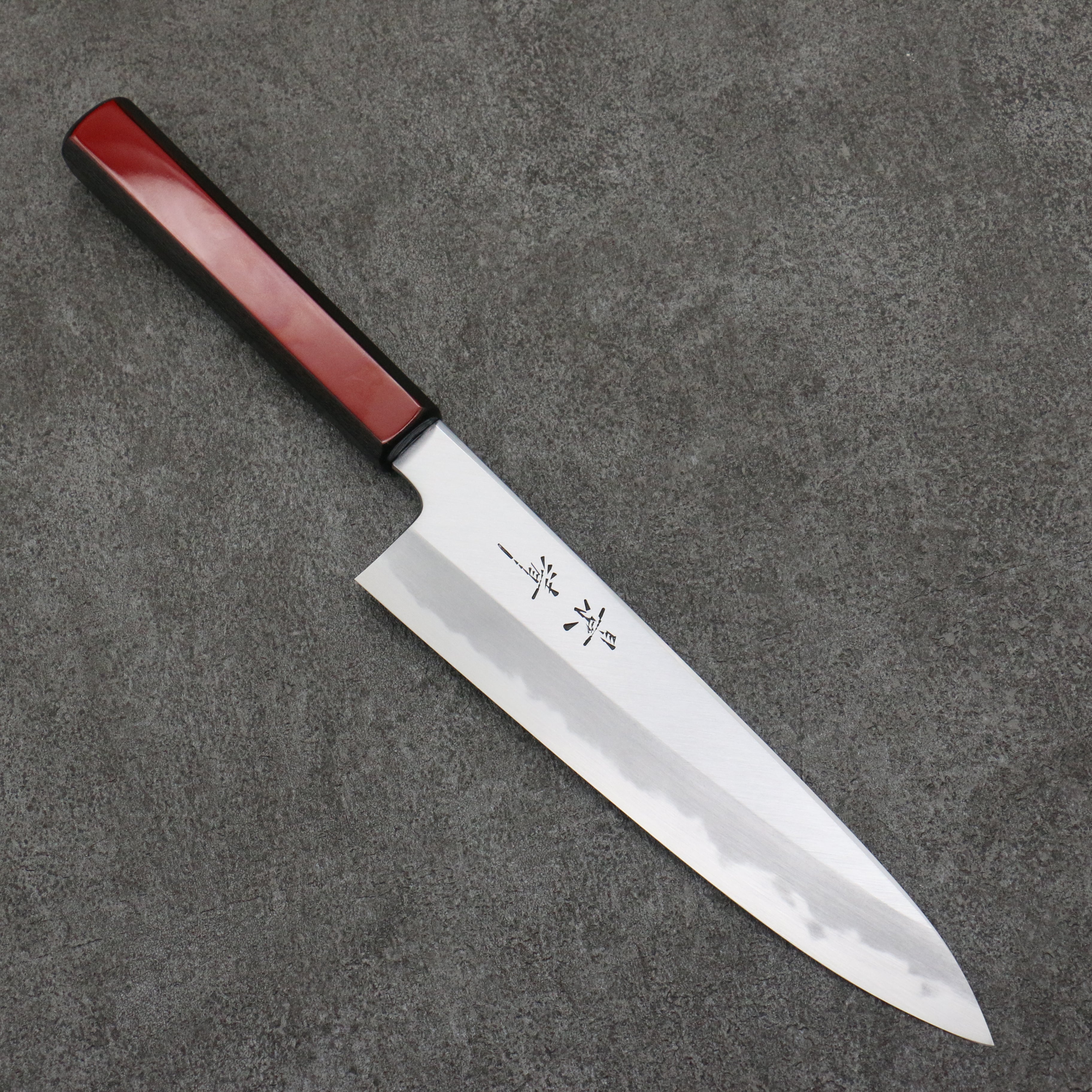 Kagekiyo White Steel No.1 Gyuto 210mm Akaro Lacquered (Magnolia) Handle - Japanny - Best Japanese Knife