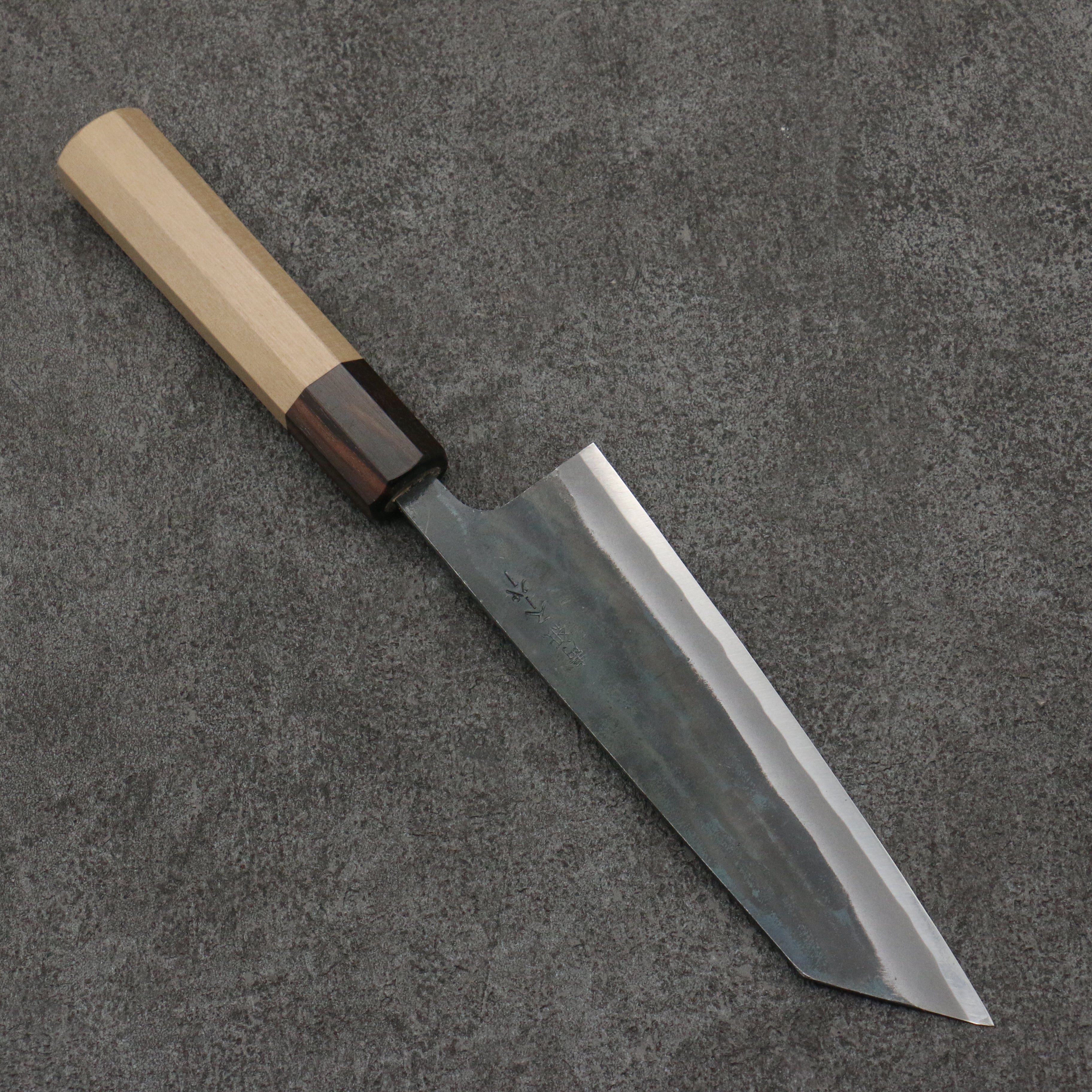Seisuke Blue Super Black Finished Small Bunka 150mm Magnolia (Ferrule: Ebony) Handle - Japanny - Best Japanese Knife