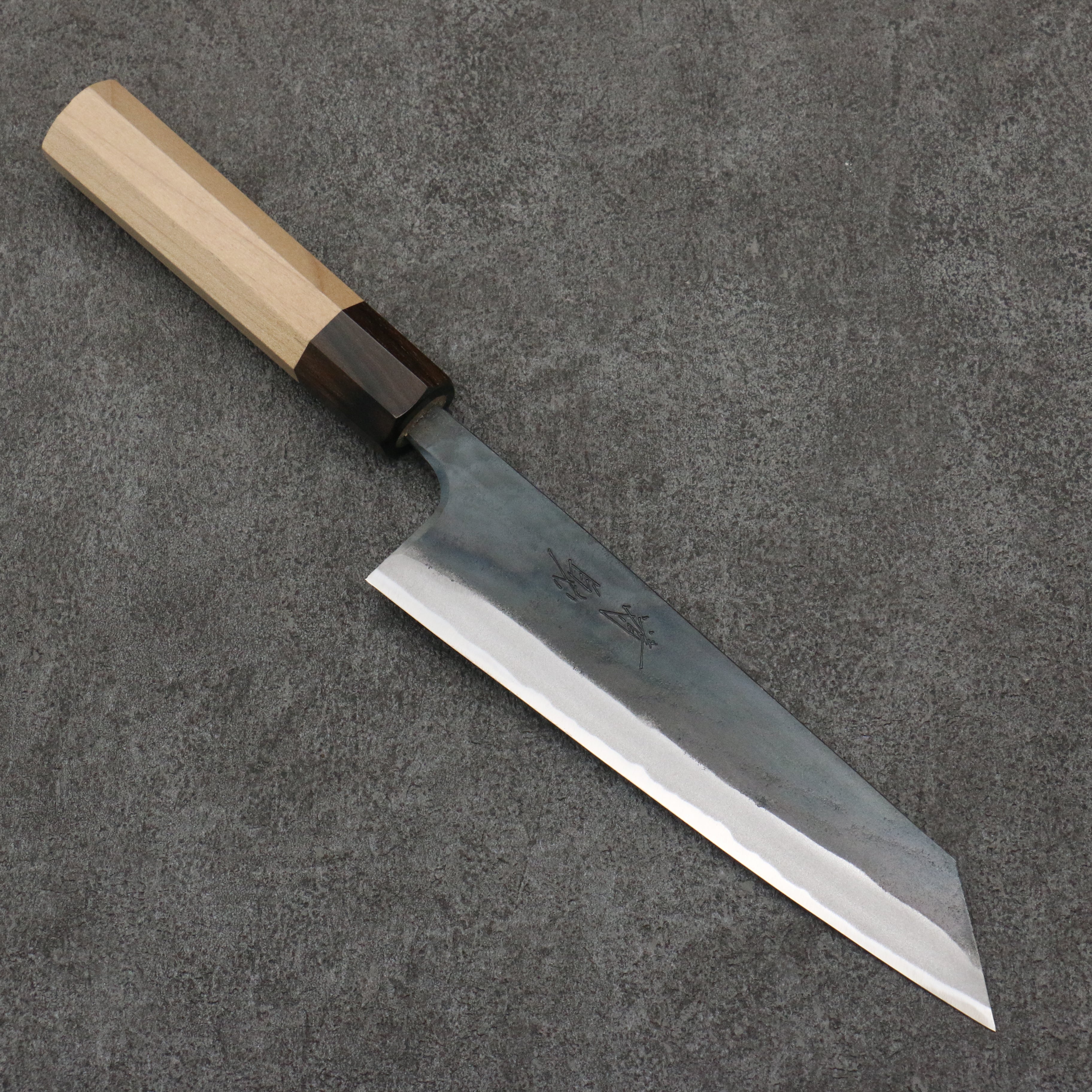 Seisuke Blue Steel No.1 Black Finished Bunka 180mm Magnolia (Ferrule: Ebony) Handle - Japanny - Best Japanese Knife
