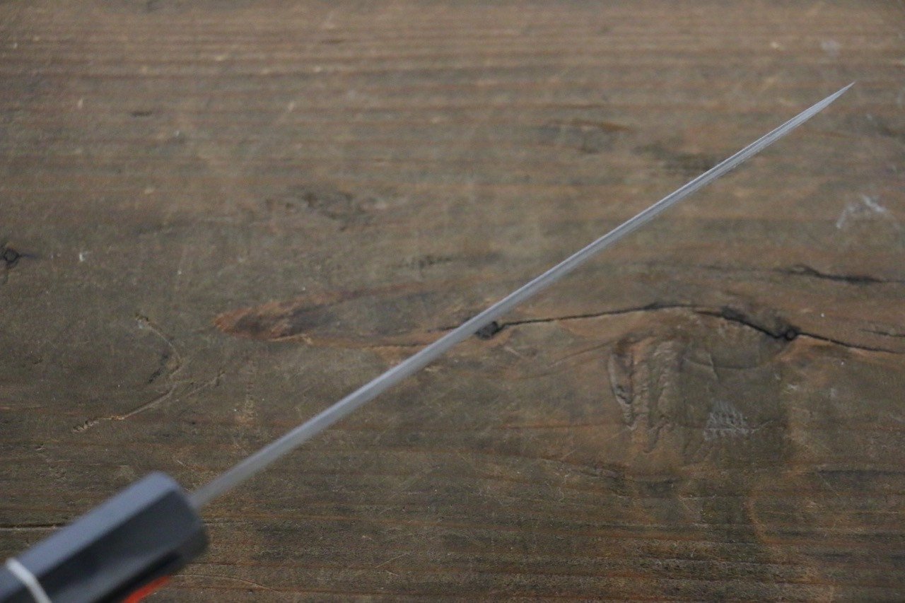 Shigeki Tanaka Habakiri SG2 Damascus Petty-Utility 150mm Ebony Wood Handle - Japanny - Best Japanese Knife