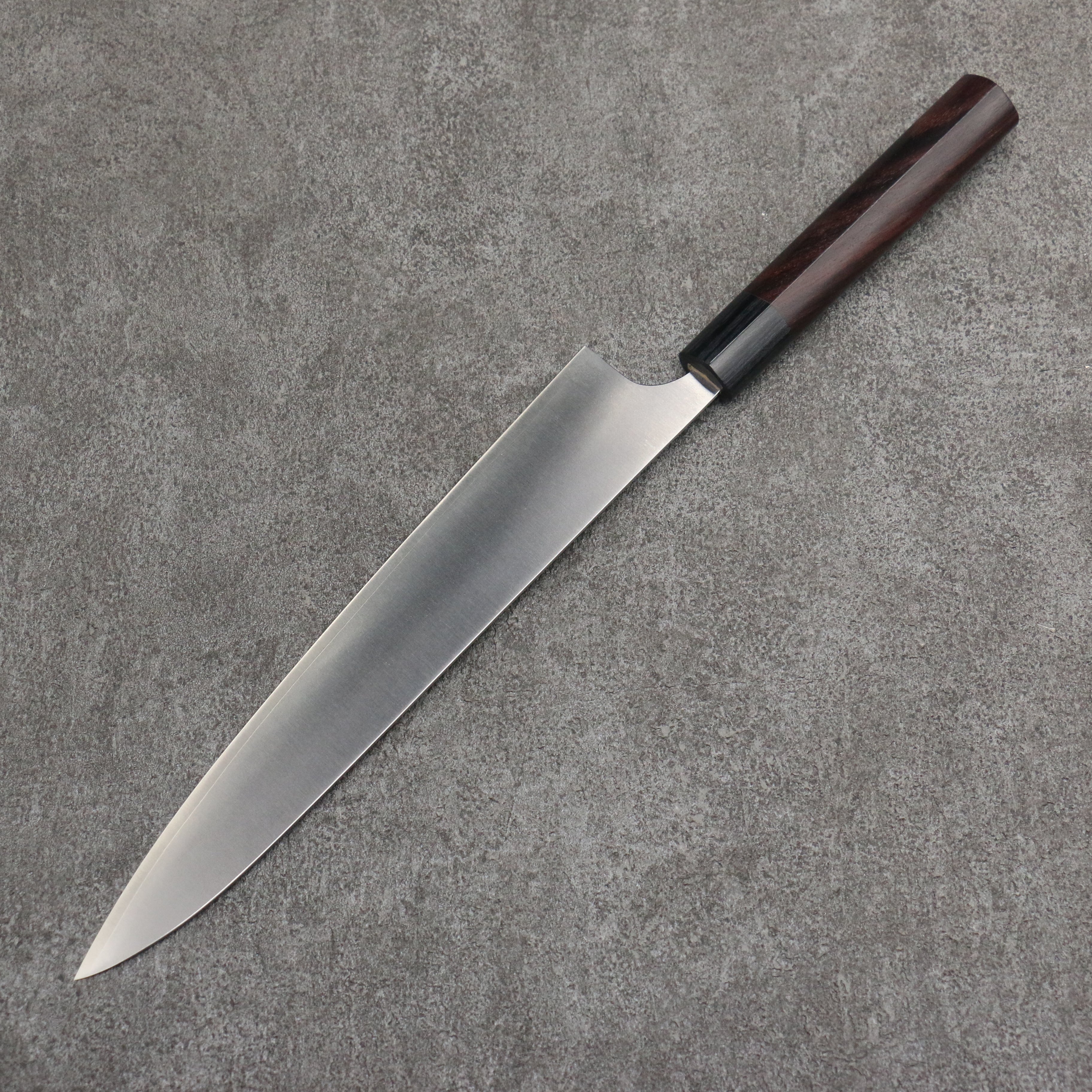 Shungo Ogata SG2 Migaki Finished Sujihiki 240mm Rosewood (Ferrule: Black Pakka Wood) Handle - Japanny - Best Japanese Knife