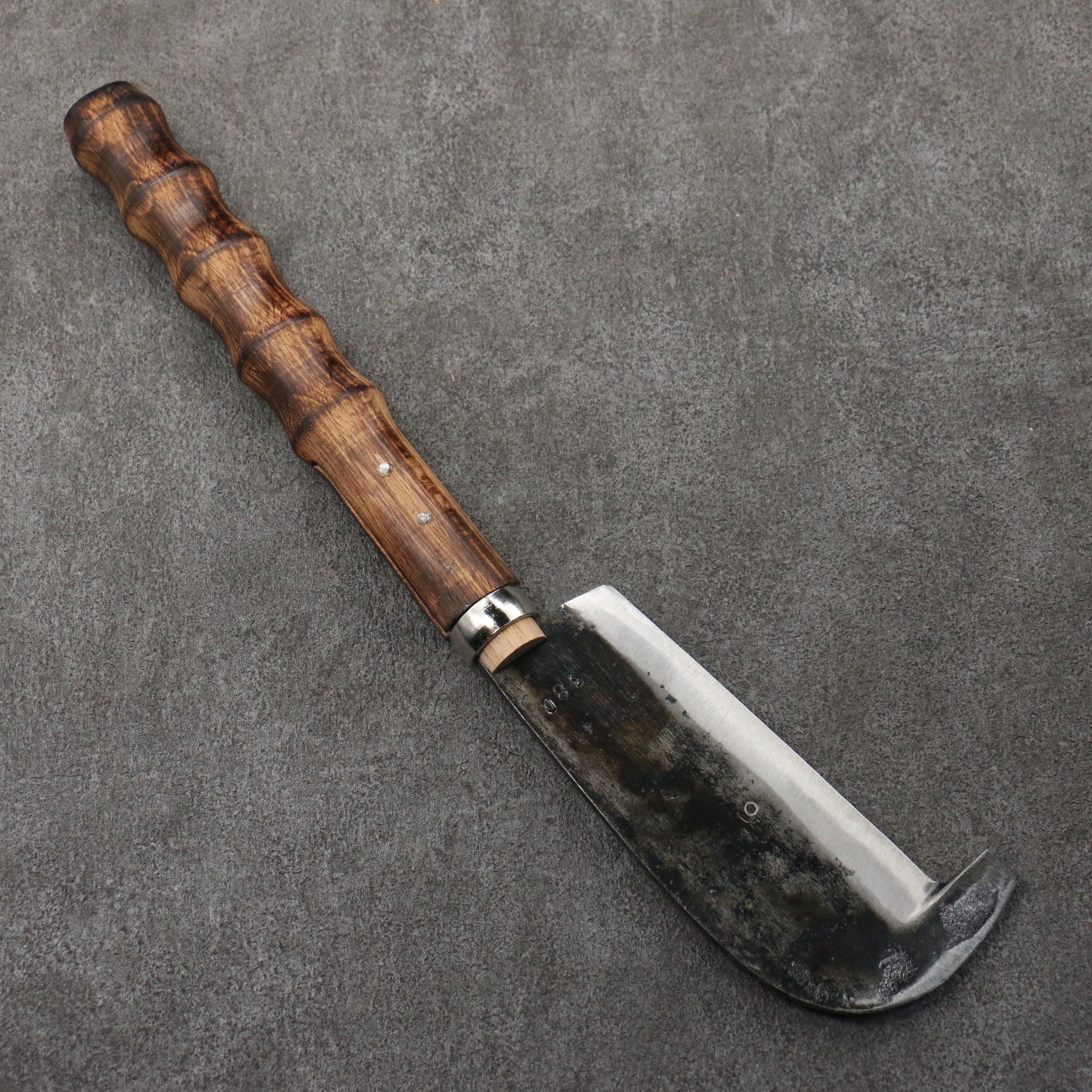 Sakai Takayuki Carbon steel Black Finished Machete (With guard) Natural wood Handle 140mm - Japanny - Best Japanese Knife