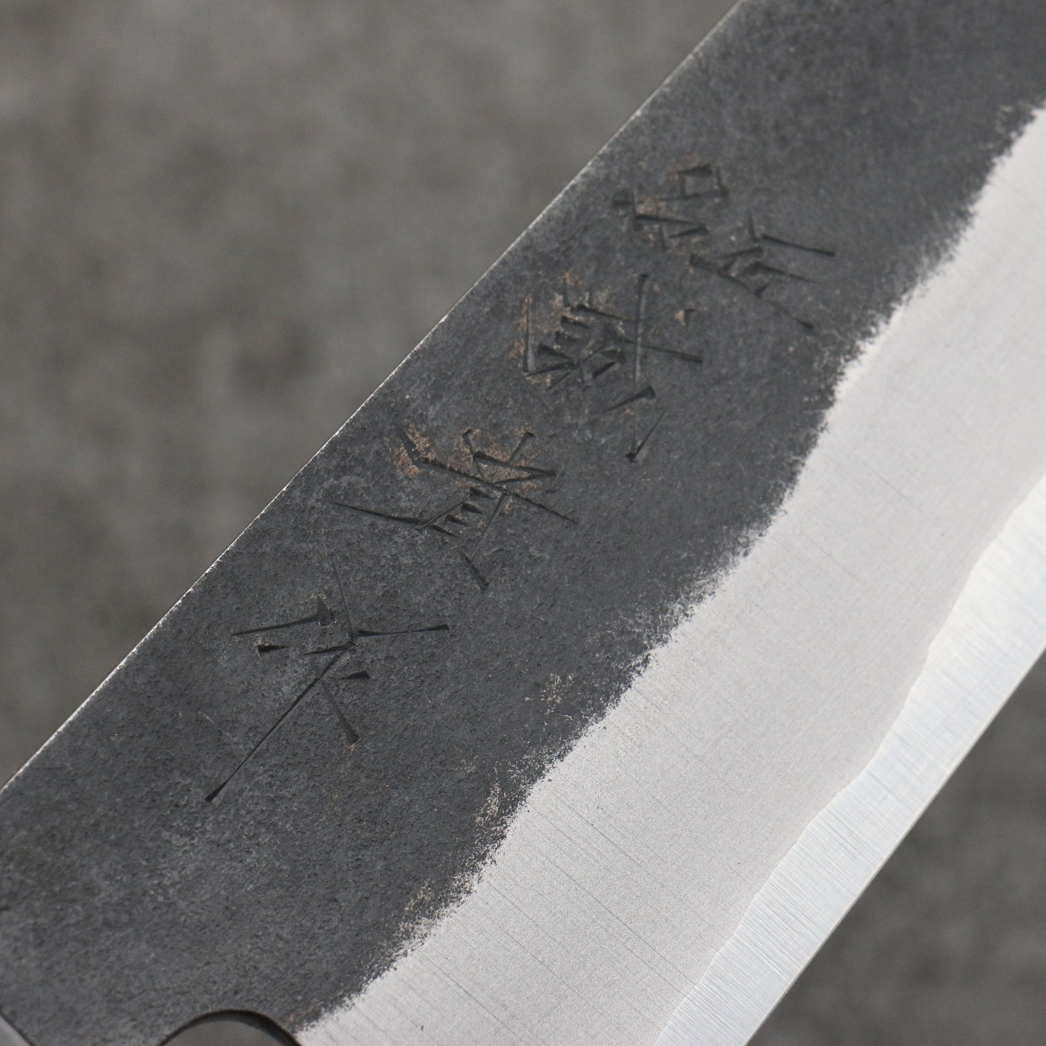 Shigeki Tanaka TEKKA Blue Steel No.2 Kurouchi Kiritsuke Gyuto 210mm Walnut Handle - Japanny - Best Japanese Knife