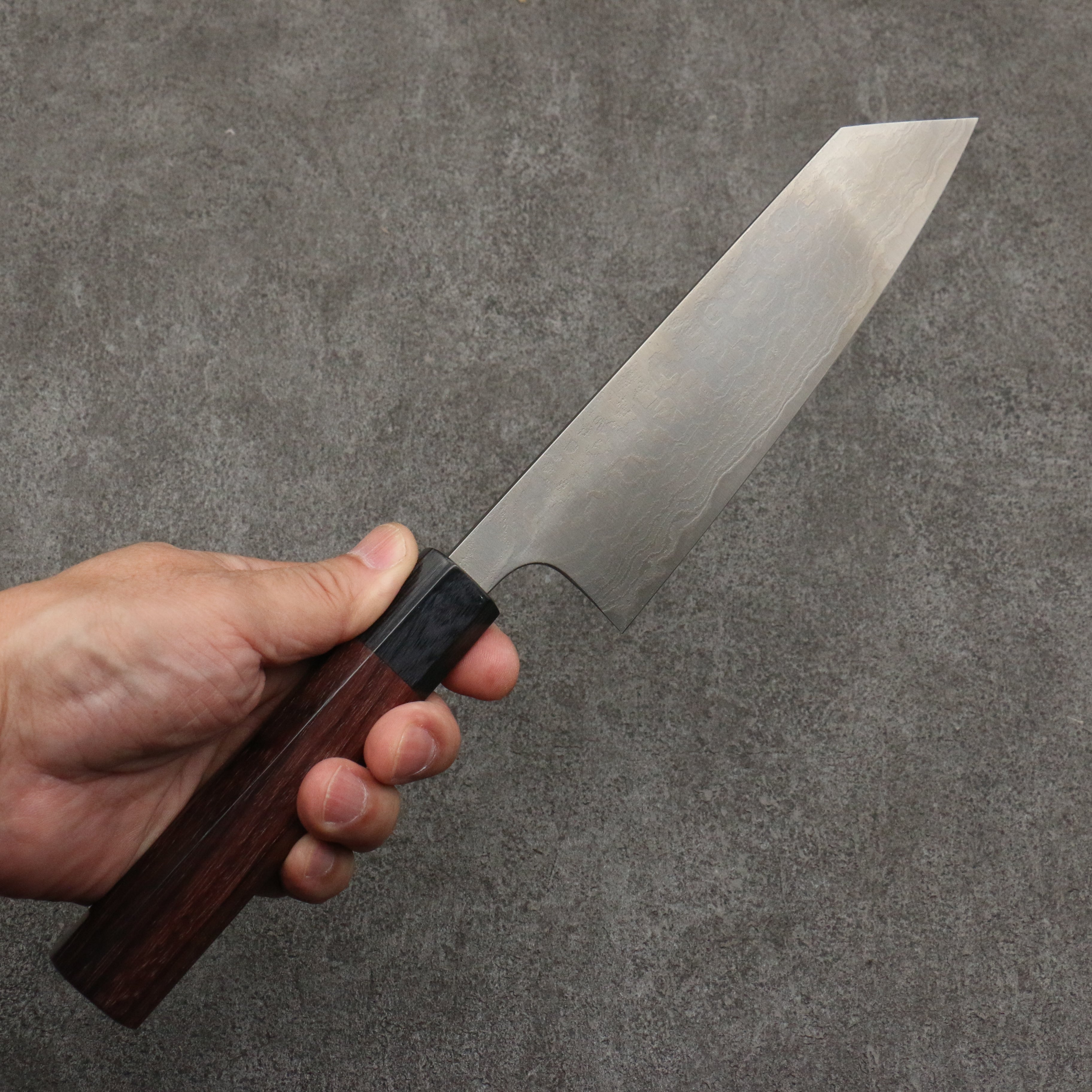 Nao Yamamoto SG2 Damascus Migaki Finished Bunka 165mm Rosewood (Ferrule: Black Pakka Wood) Handle - Japanny - Best Japanese Knife