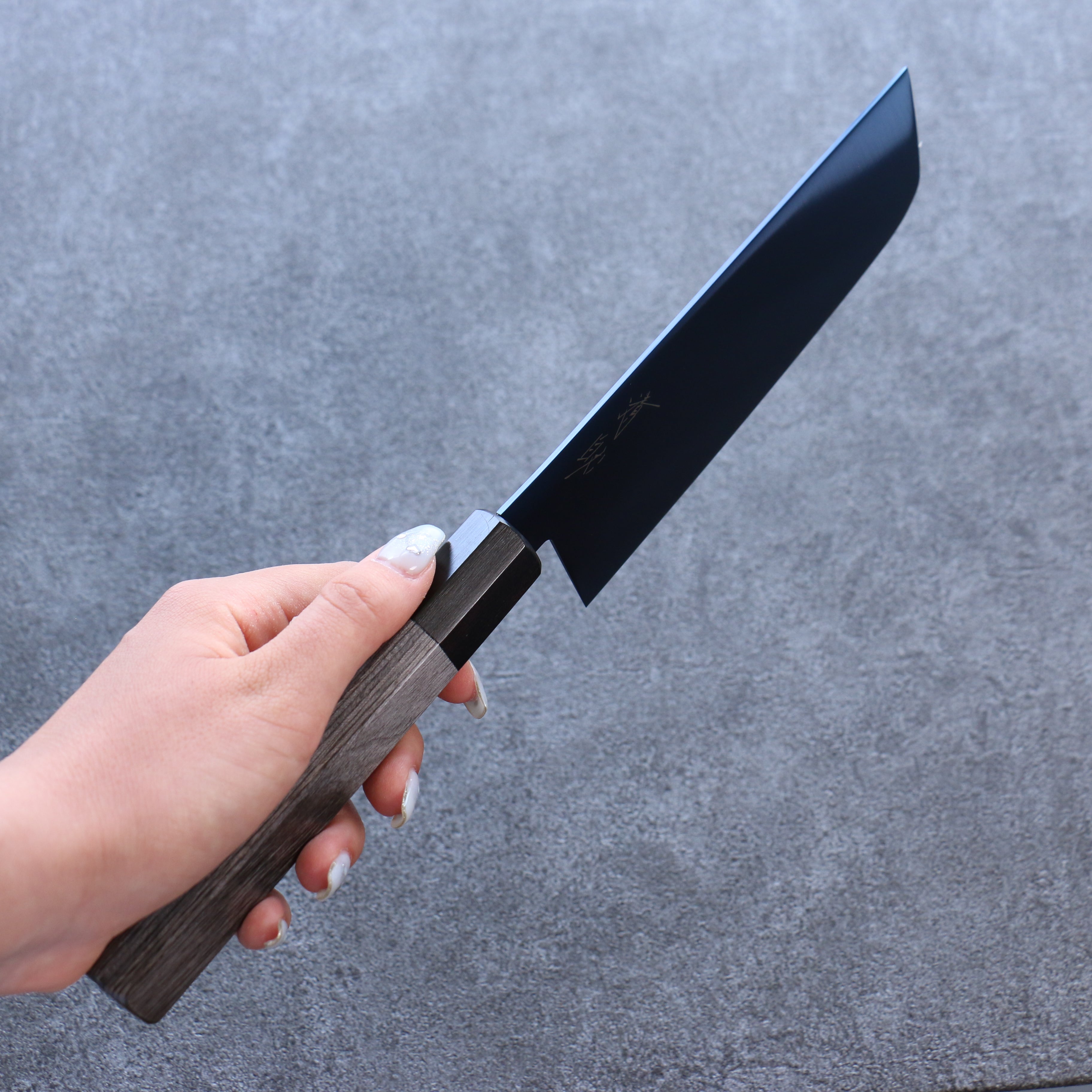 Seisuke SK-85 Ion plating Nakiri 160mm Gray Pakka wood Handle - Japanny - Best Japanese Knife