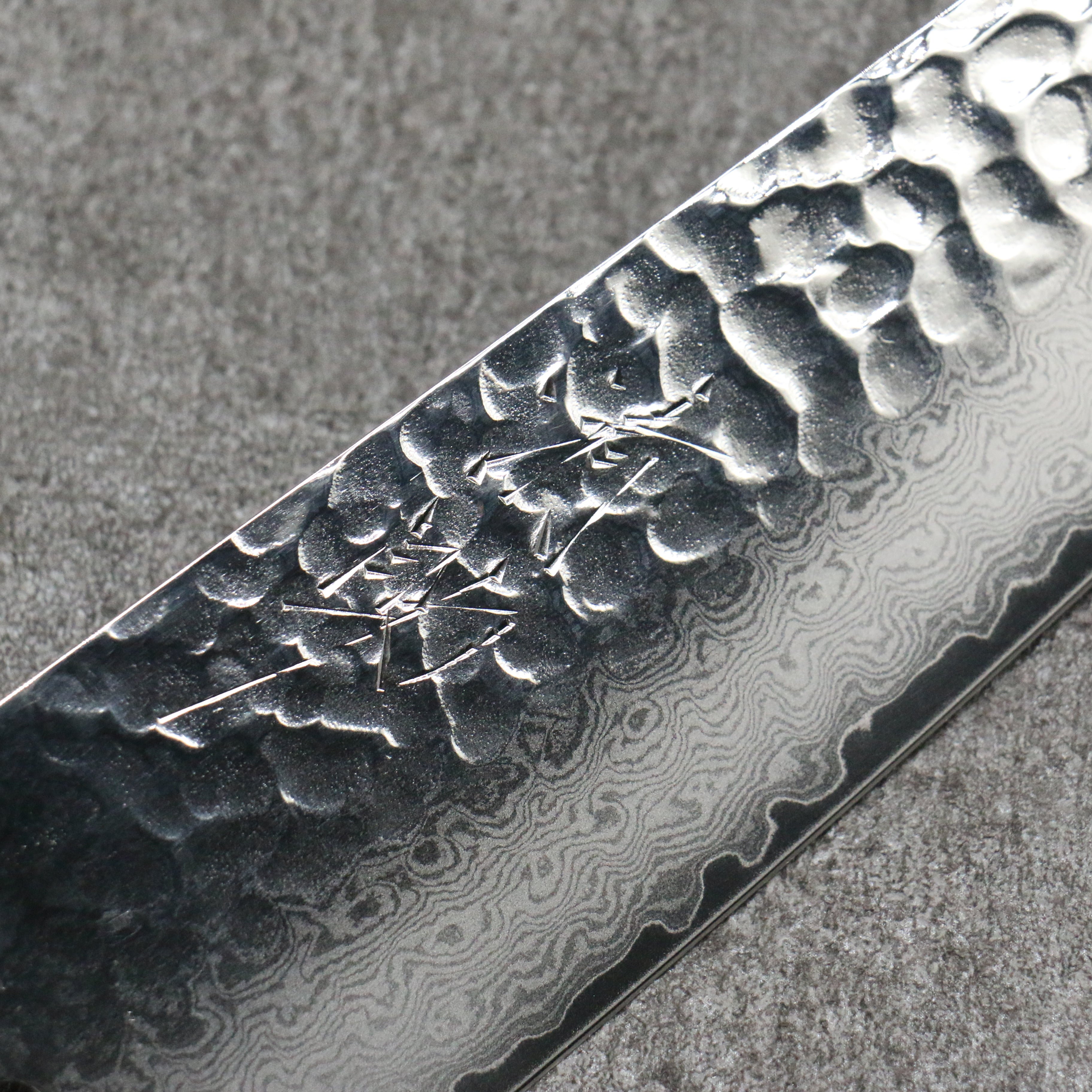 Seisuke Seiun VG10 33 Layer Damascus Santoku 180mm Navy blue Pakka wood Handle with Sheath - Japanny - Best Japanese Knife