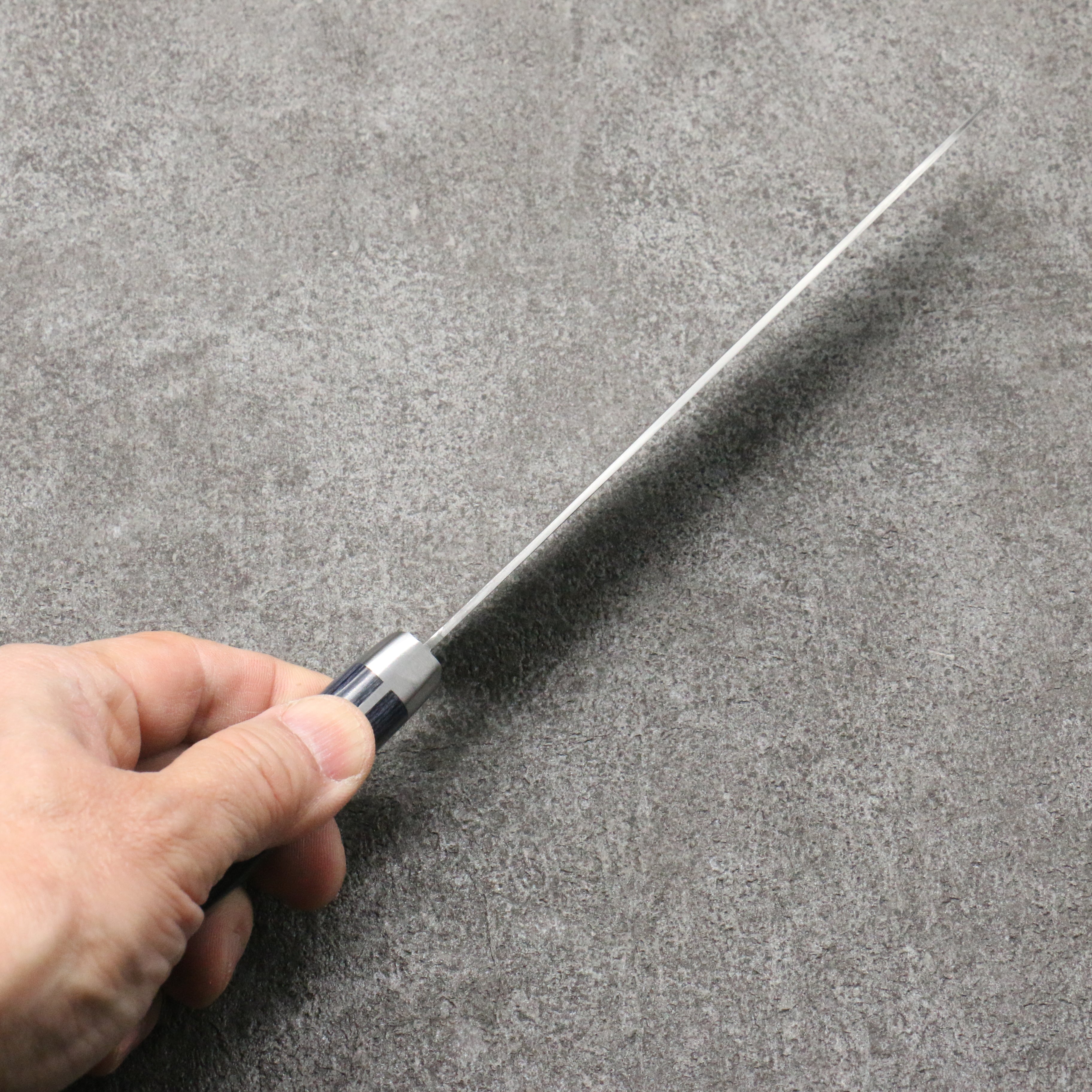 Kunihira Sairyu VG10 Damascus Gyuto 180mm Navy blue Pakka wood Handle - Japanny - Best Japanese Knife