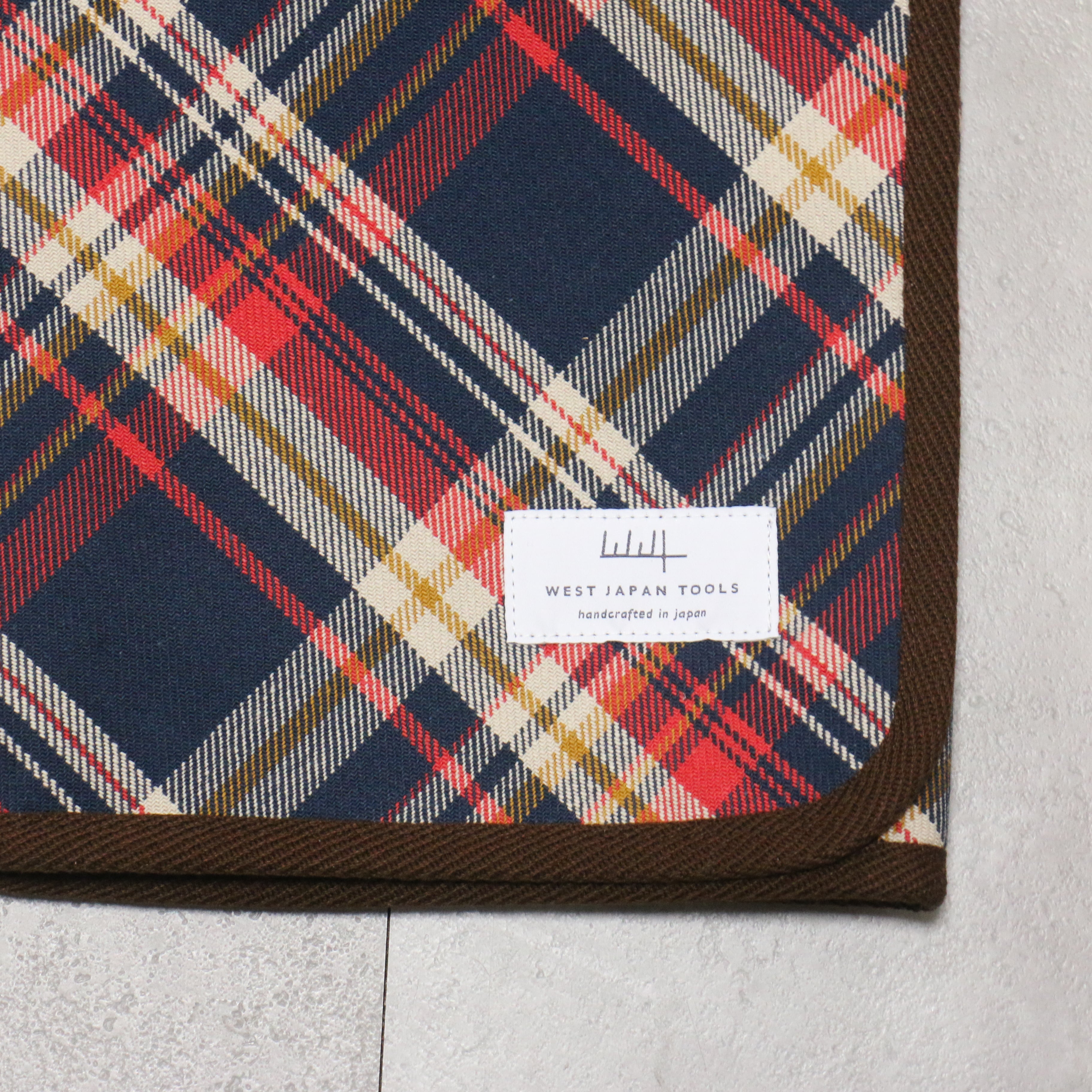 West Japan Tools Knife roll with 6 pockets Cloth Plaid 640mm x 510mm - Japanny - Best Japanese Knife