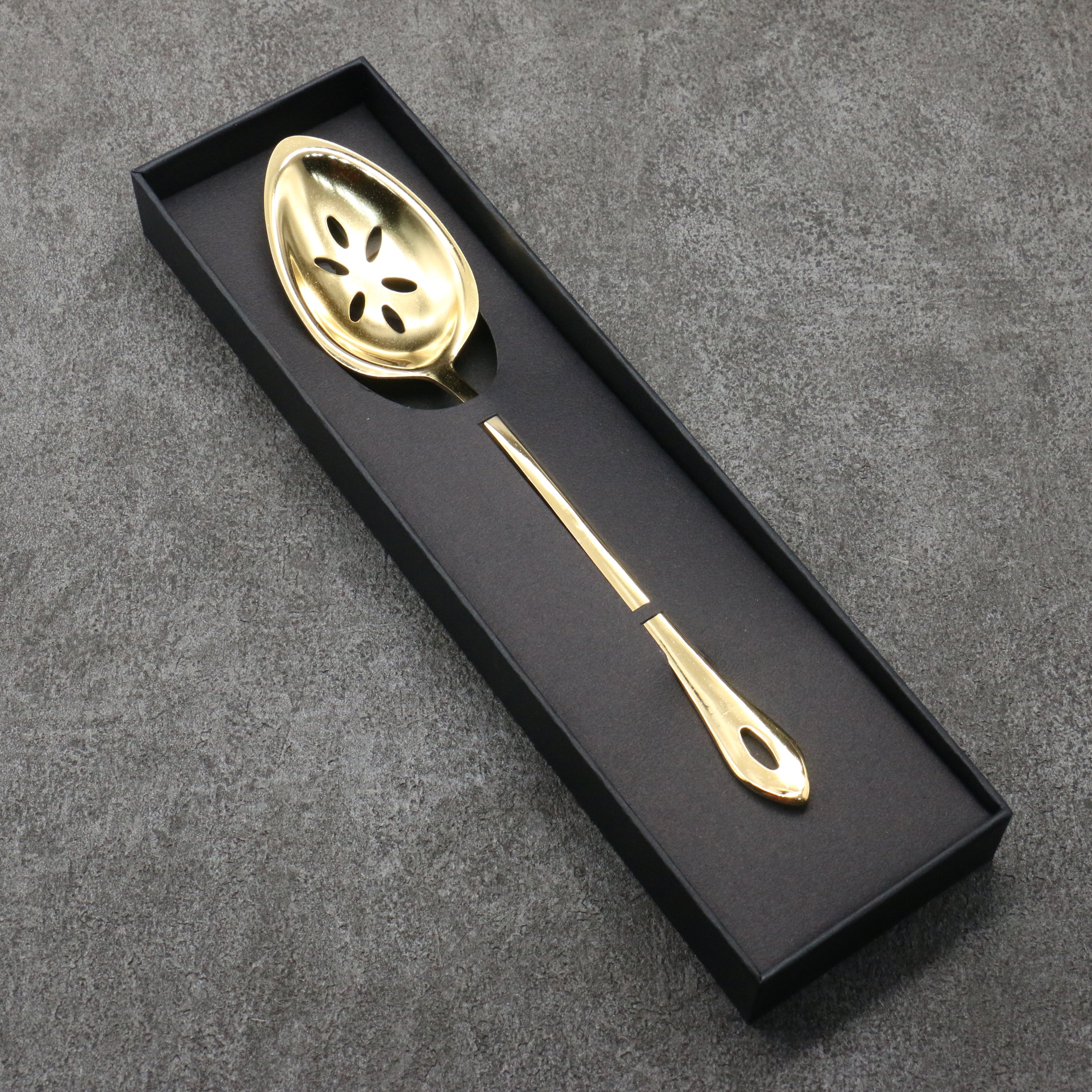 Gestura Gold metal Strainer spoon 235mm - Japanny - Best Japanese Knife