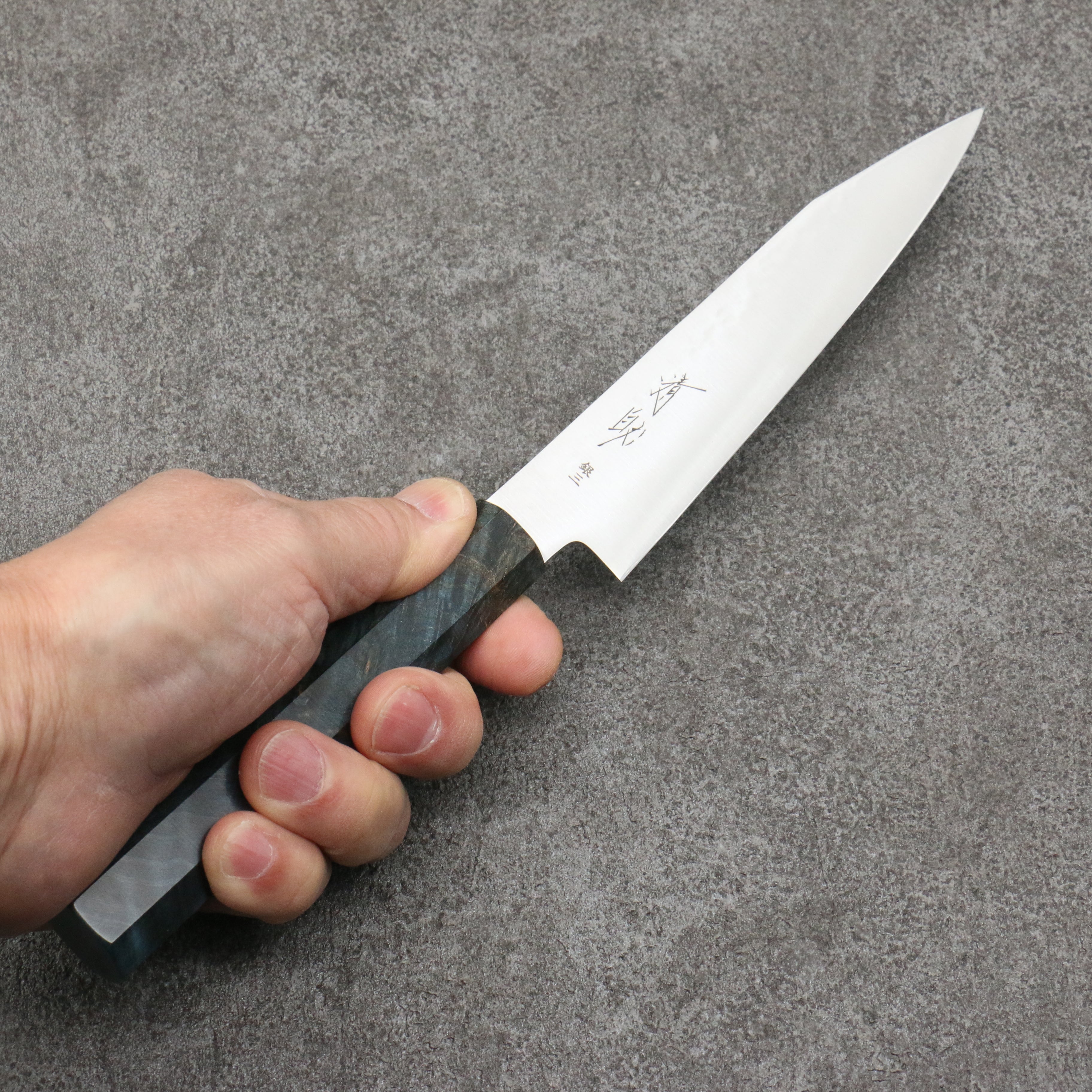 Seisuke Silver Steel No.3 Kiritsuke Petty-Utility 150mm Stabilized wood Handle - Japanny - Best Japanese Knife